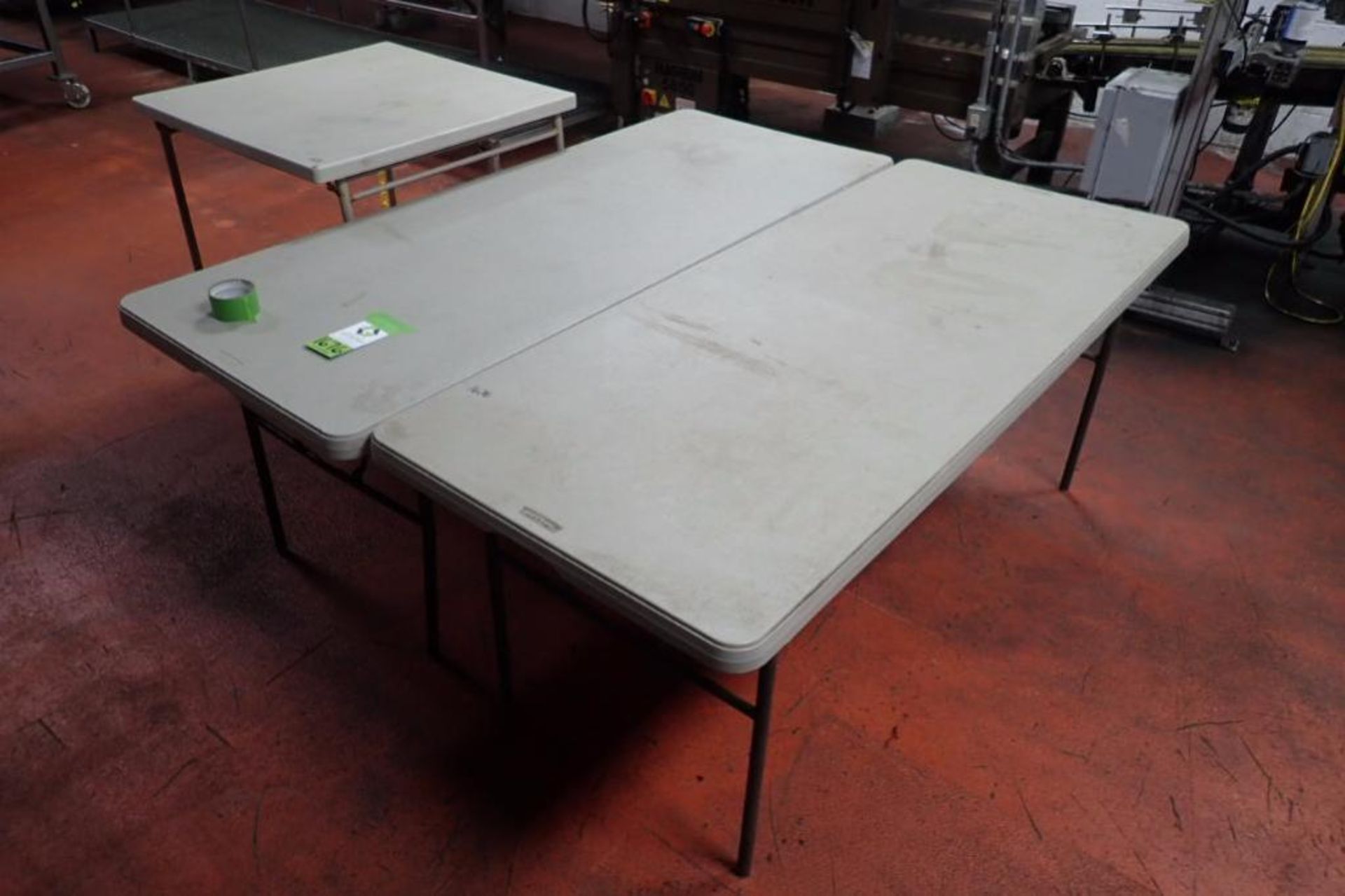 (3) plastic folding tables ** Rigging Fee: $50 ** - Image 2 of 2