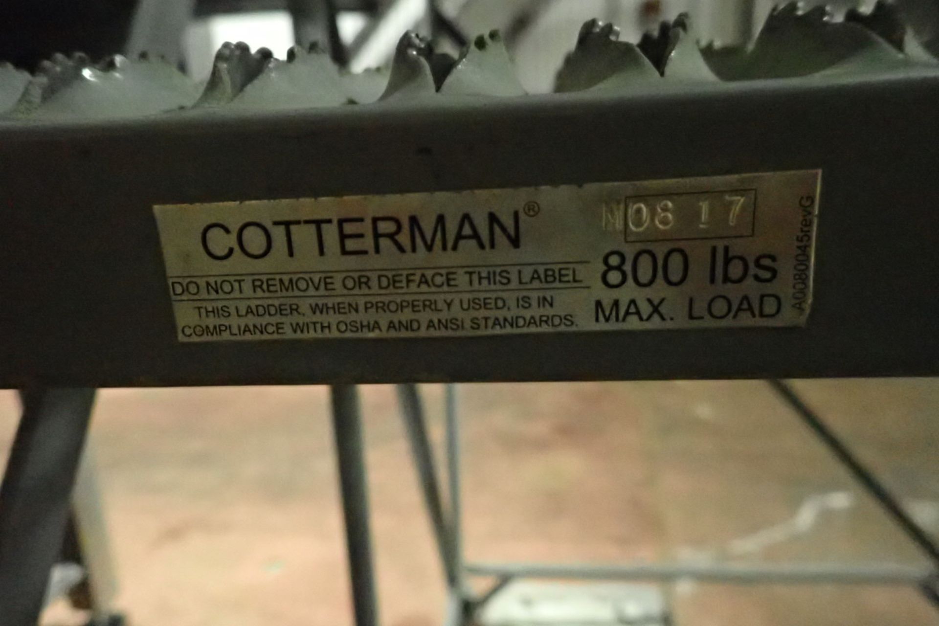 Cotterman 5-step warehouse ladder, 36 in. wide, (2) person capacity. **Rigging Fee: $10** - Image 2 of 2