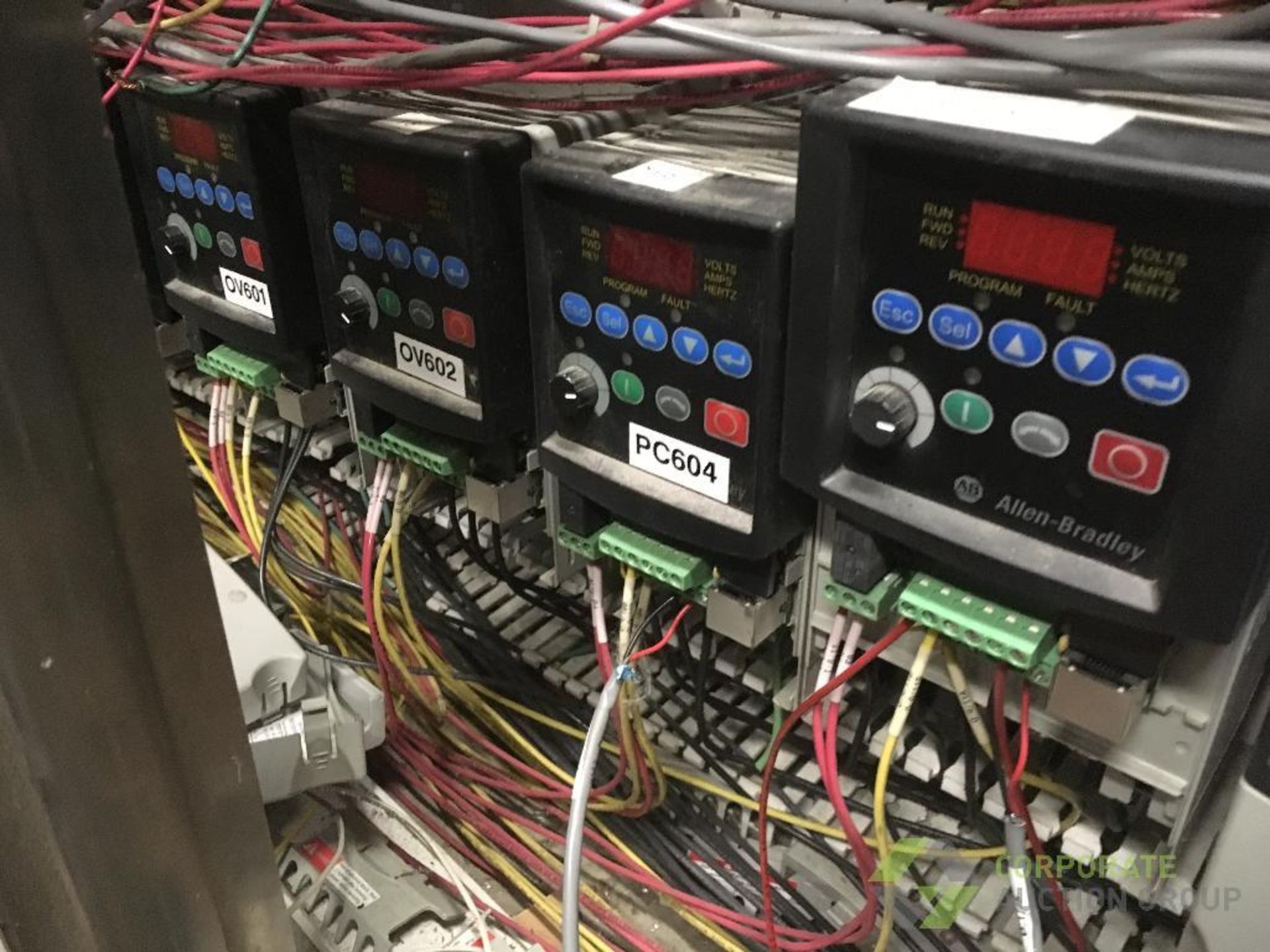 Contents only of control cabinet: (22) Allen Bradley VFD's for Line H ** Rigging Fee: $220 ** - Image 9 of 10