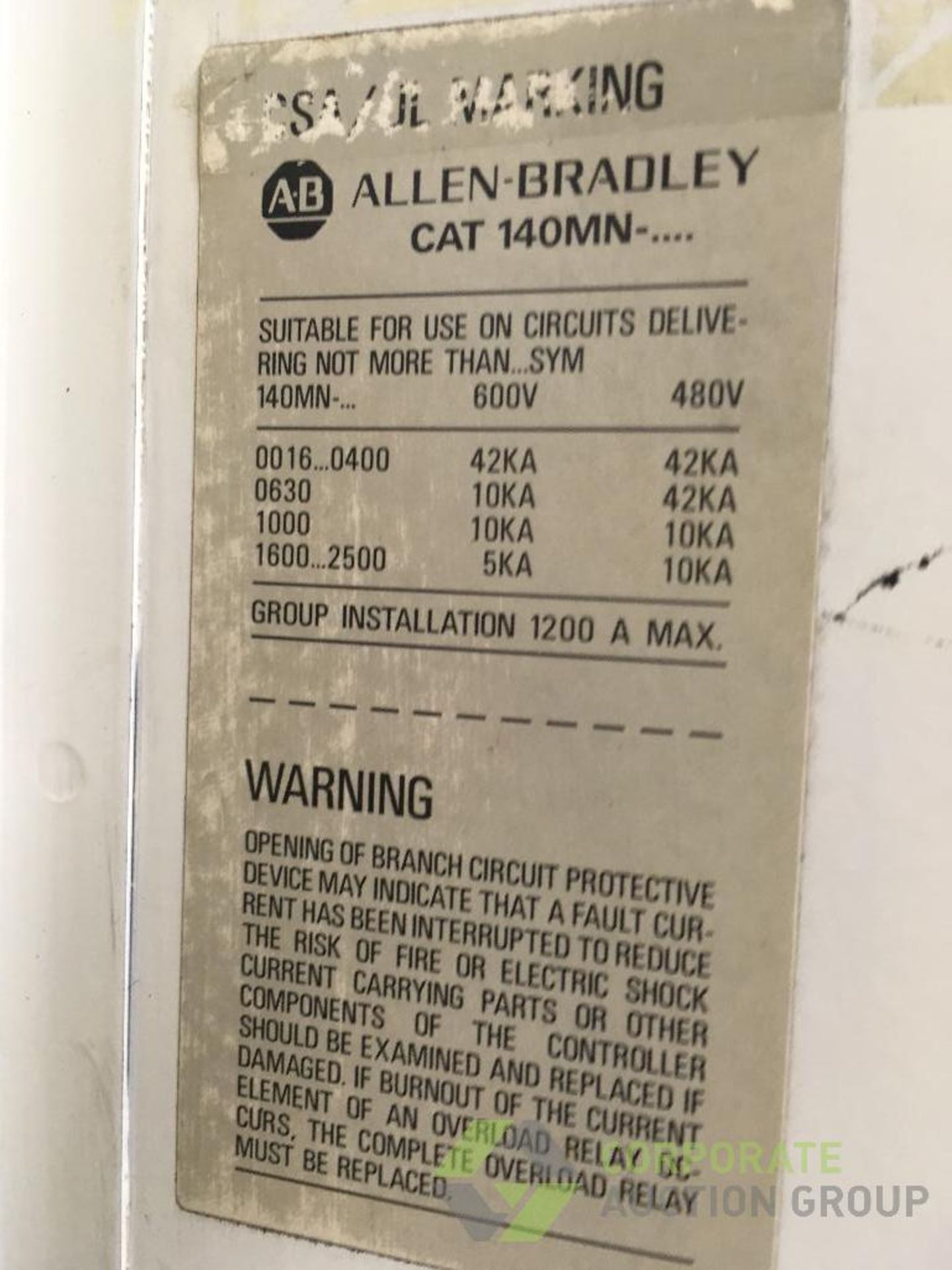 Allen Bradley mild steel cabinet only, double door, 60 in. x 13 in. x 84 in. tall ** Rigging Fee: $ - Image 6 of 6