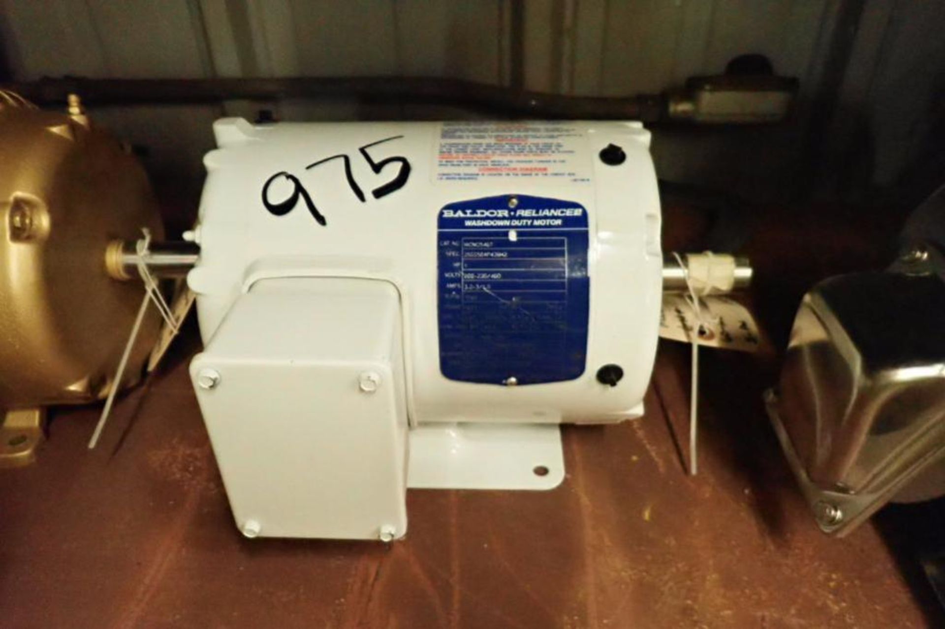 (3) Baldor 1 hp electric motors ** Rigging Fee: $20 ** - Image 2 of 7