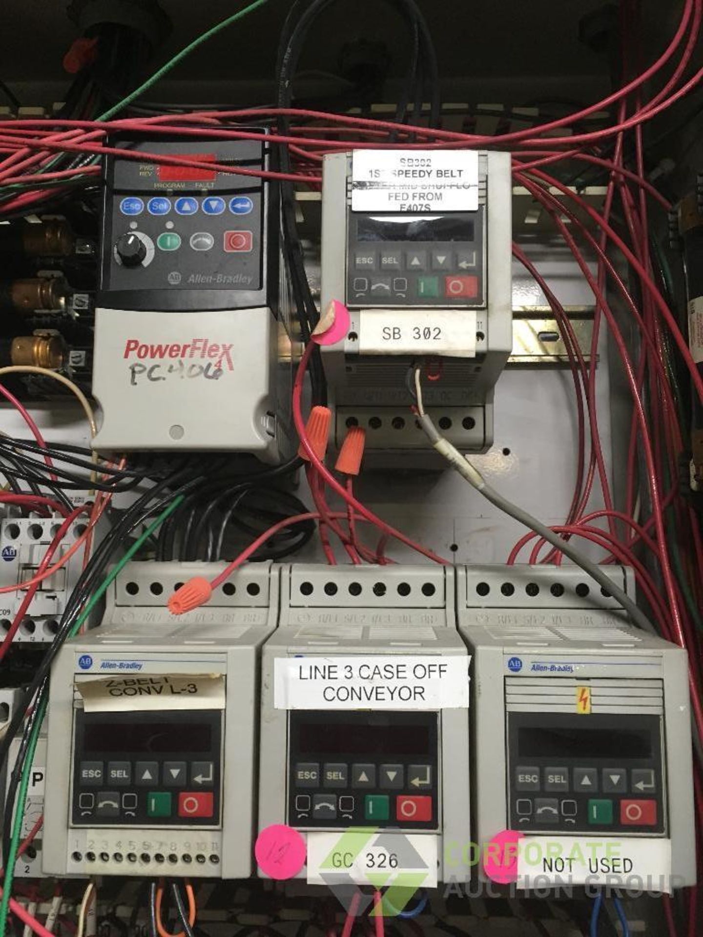 Contents only of controls cabinet including: (4) Allen Bradley VFD's and Allen Bradley starters. - Image 4 of 8