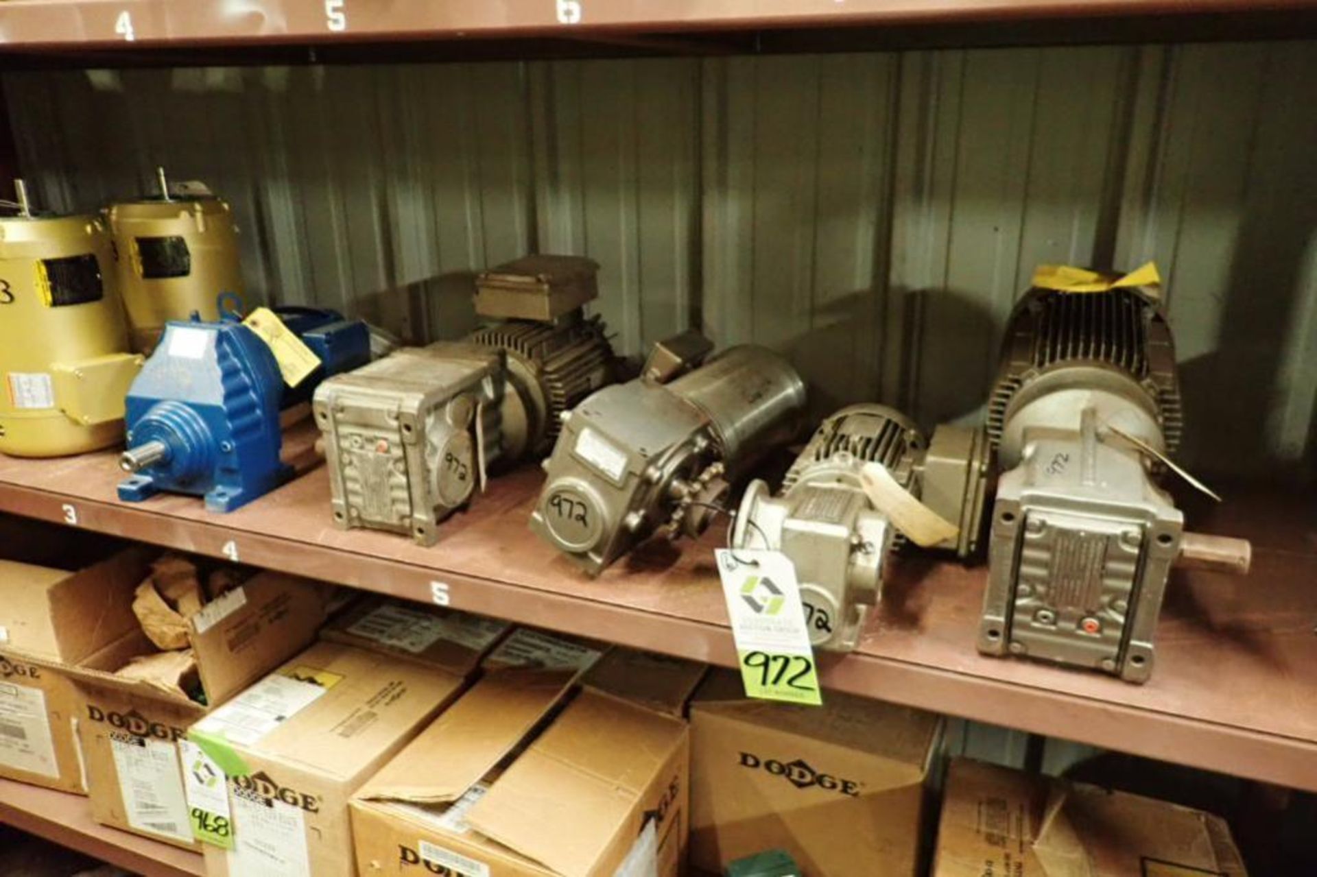 (6) assorted gear reducers and motors ** Rigging Fee: $25 **