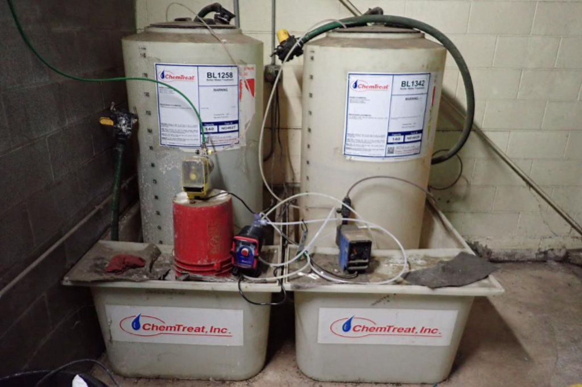 Boiler water treatment tanks, 140 gallons ** Rigging Fee: $300 **
