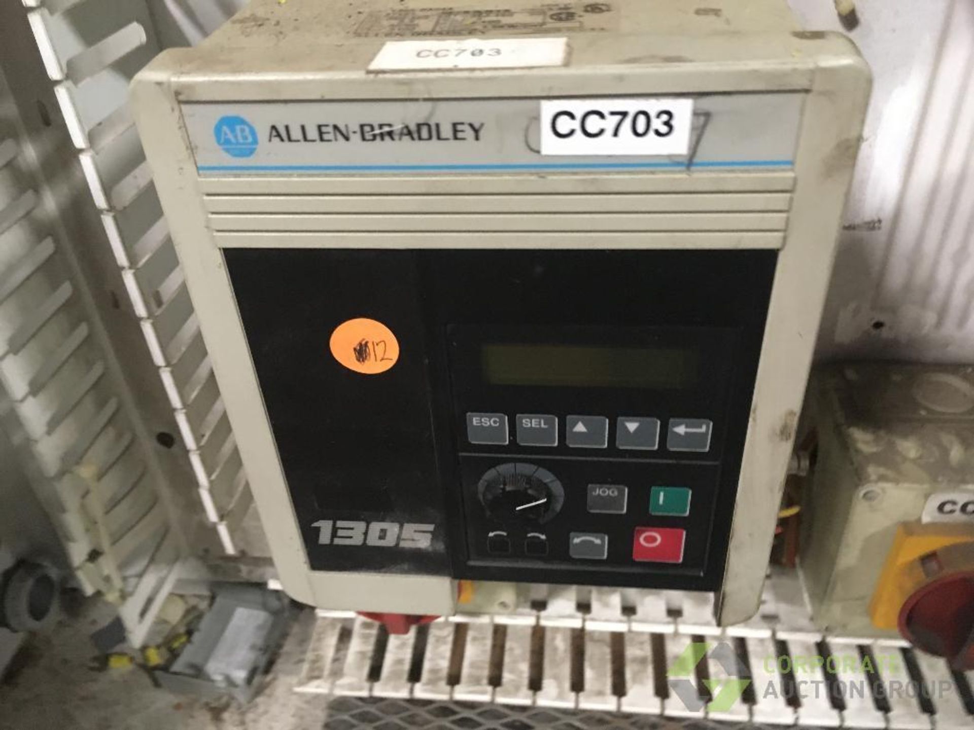 Contents only of control cabinet including: (13) Allen Bradley VFD's, 2 hp; (18) circuit switches - Image 8 of 9