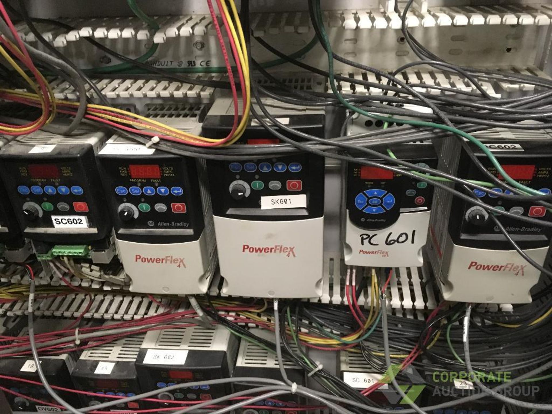 Contents only of control cabinet: (22) Allen Bradley VFD's for Line H ** Rigging Fee: $220 ** - Image 4 of 10