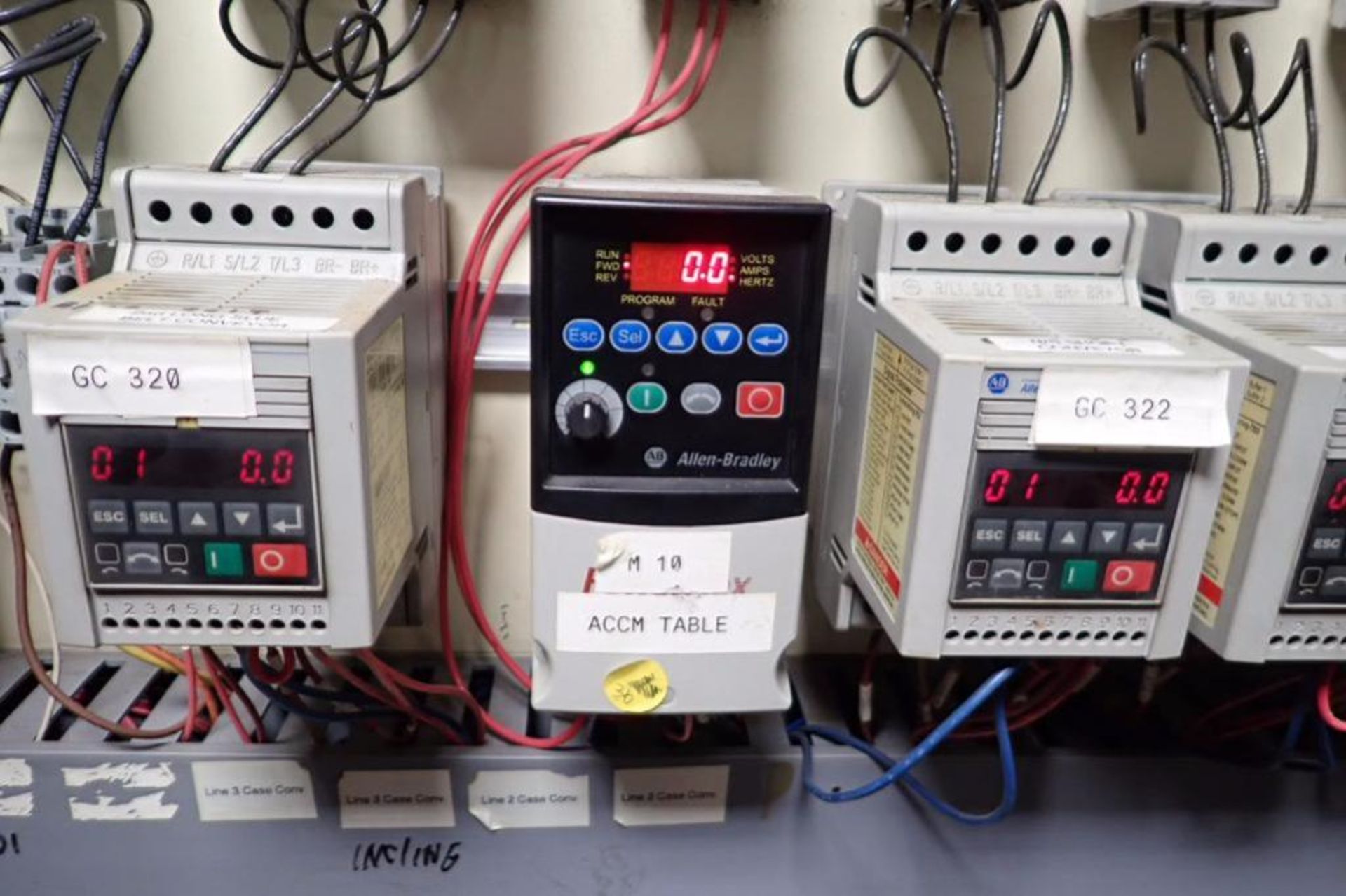 Contents of control cabinet, vfds and plc only, Allen Bradley powerflex 40 vfd, 10 hp, (13) powerfle - Image 15 of 17