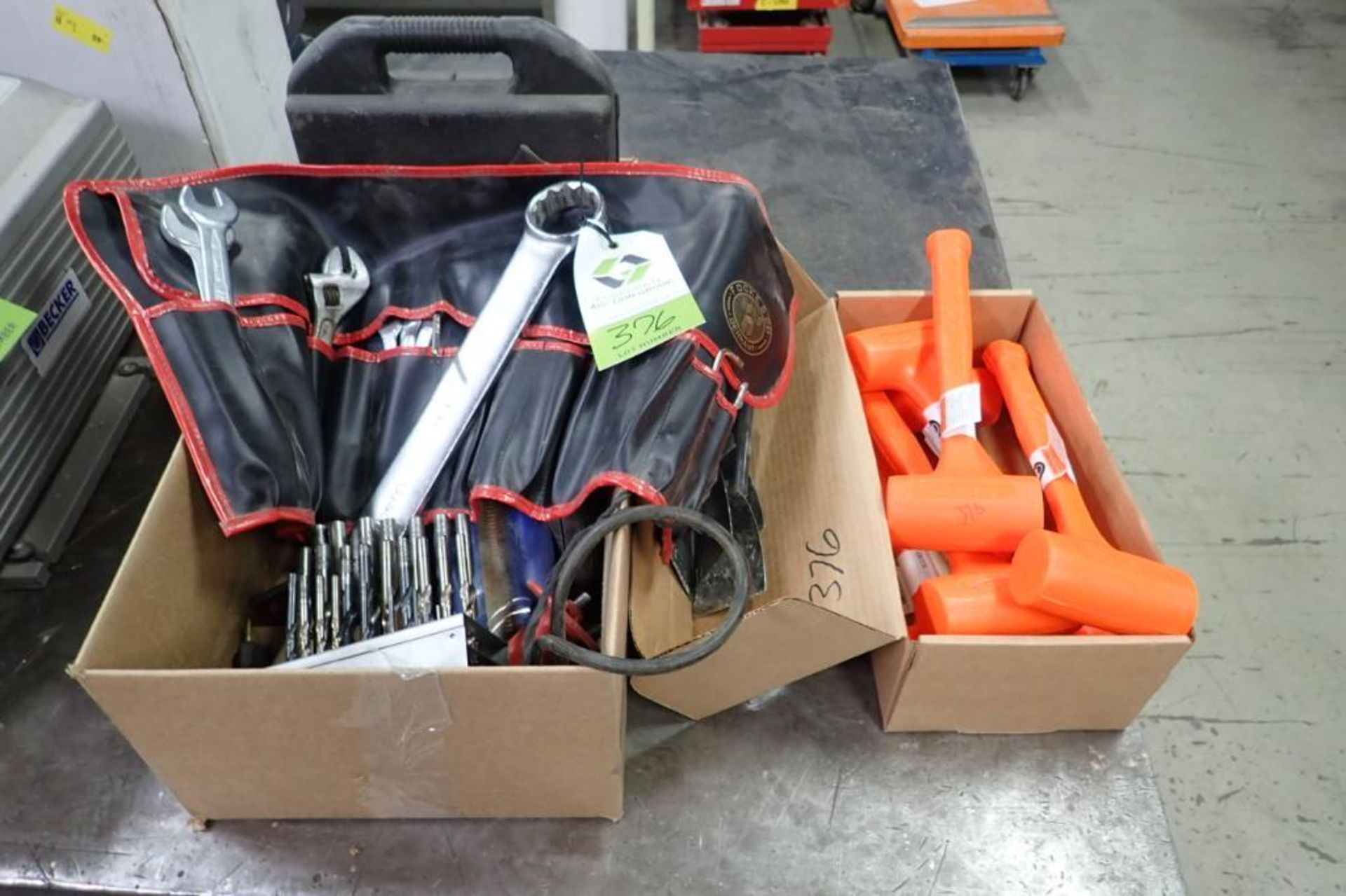 Dead blow hammers, assorted tools, drill bits. **Rigging Fee: $25** (Located in Brooklyn Park, MN.)