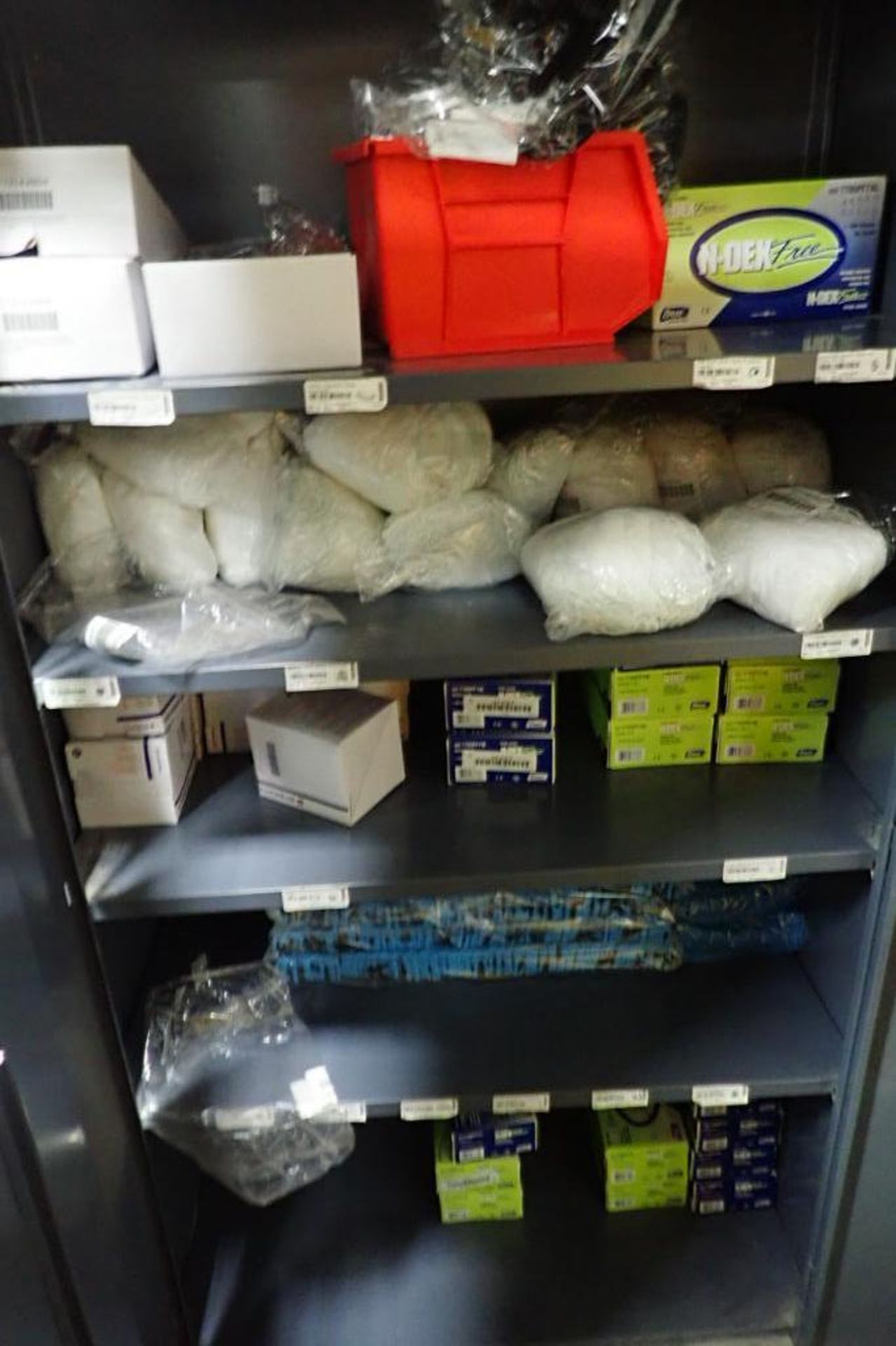 (2) mild steel cabinets and contents, assorted safety supplies. **Rigging Fee: $175** (Located in Br - Image 3 of 3