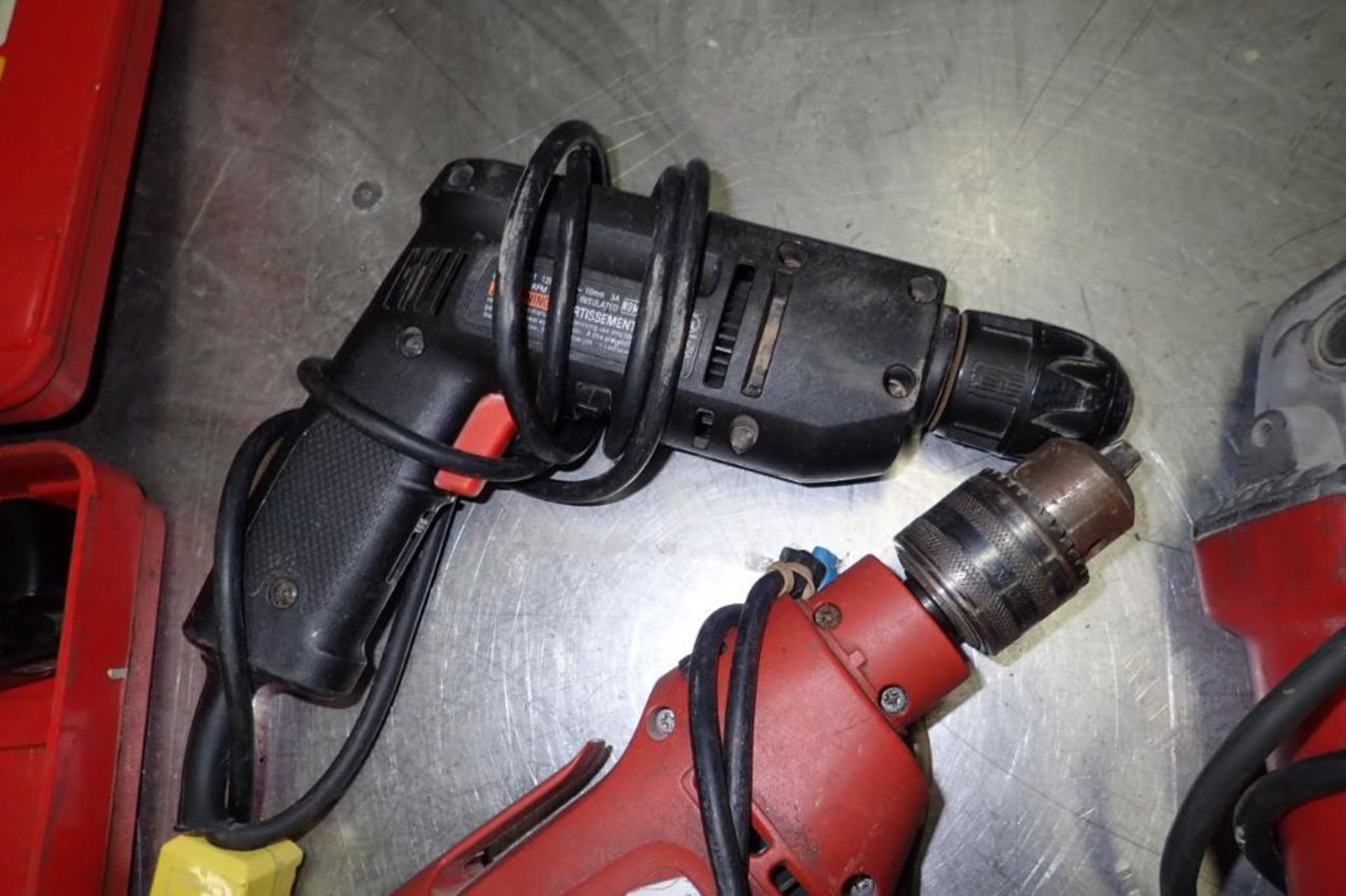 Milwaukee right angle grinder, (2) electric drills. **Rigging Fee: $10** (Located in Brooklyn Park, - Image 4 of 5