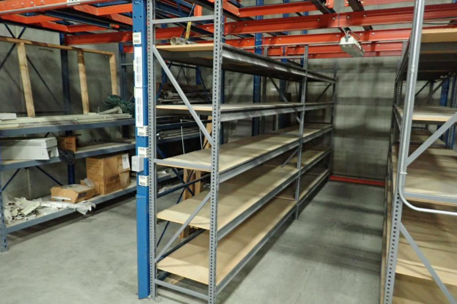 (6) sections of shelving and contents, Allen Bradley 1336 vfd,. **Rigging Fee: $300** (Located in Br - Image 2 of 9