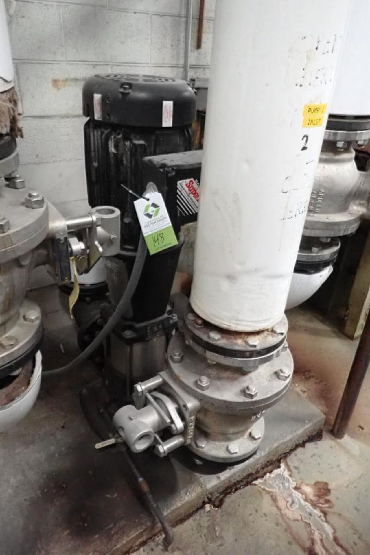 Grundfos 25 hp boiler water pump. **Rigging Fee: $200** (Located in Brooklyn Park, MN.)