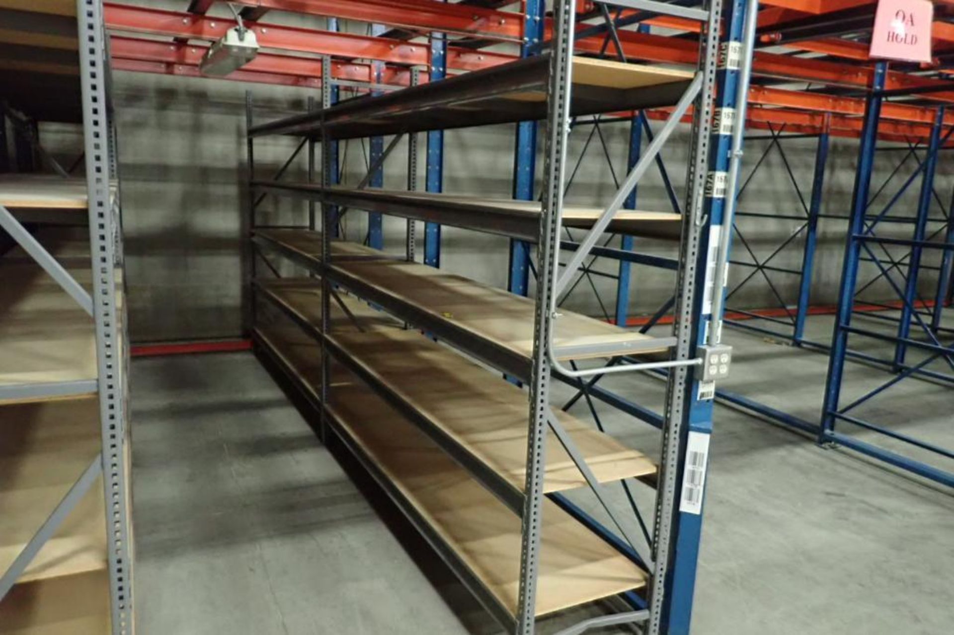 (6) sections of shelving and contents, Allen Bradley 1336 vfd,. **Rigging Fee: $300** (Located in Br - Image 3 of 9
