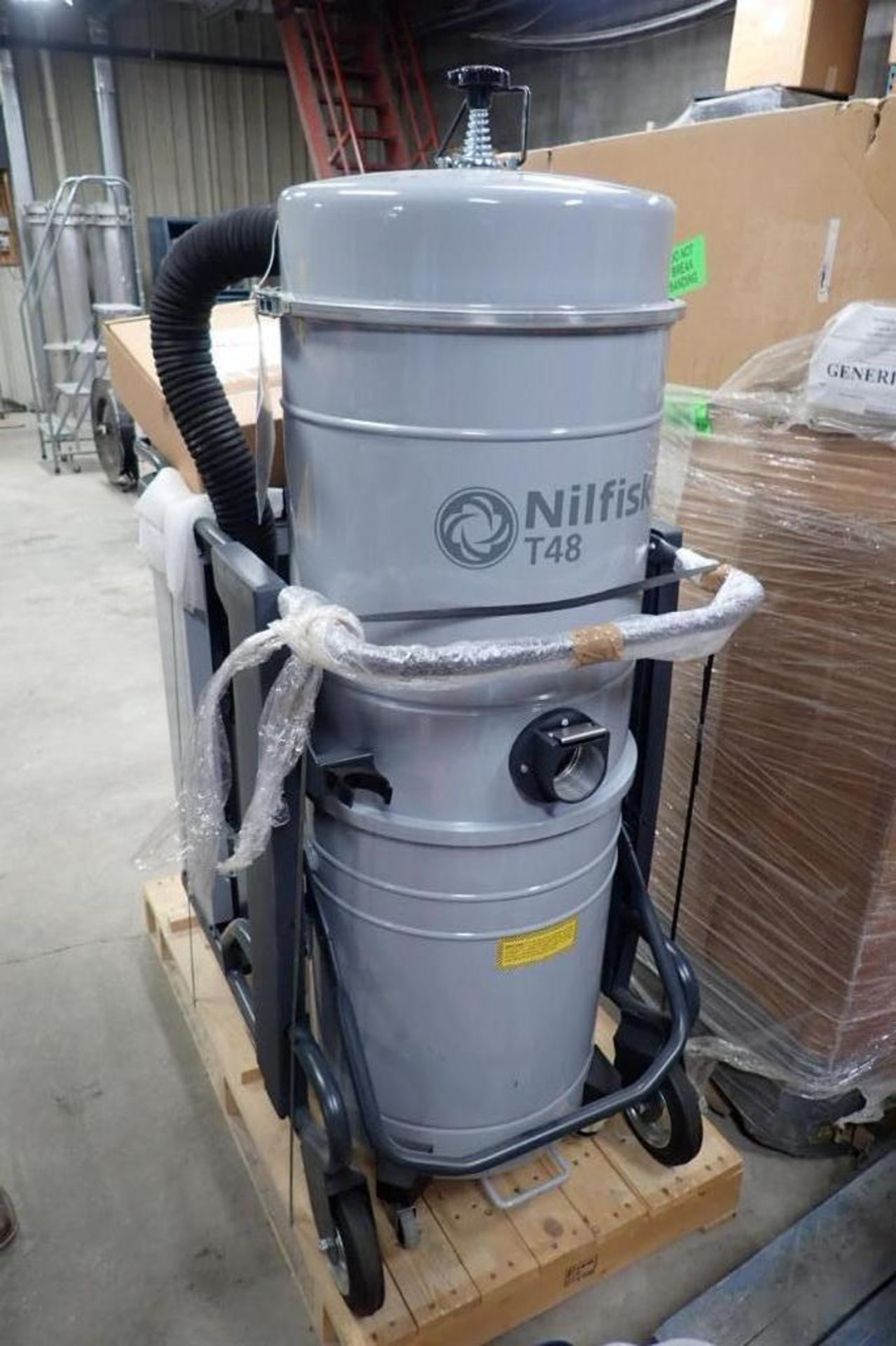 New Nilfisk T48 industrial vacuum, Model TDA-2G, SN 12902, 3 phase. **Rigging Fee: $50** (Located in