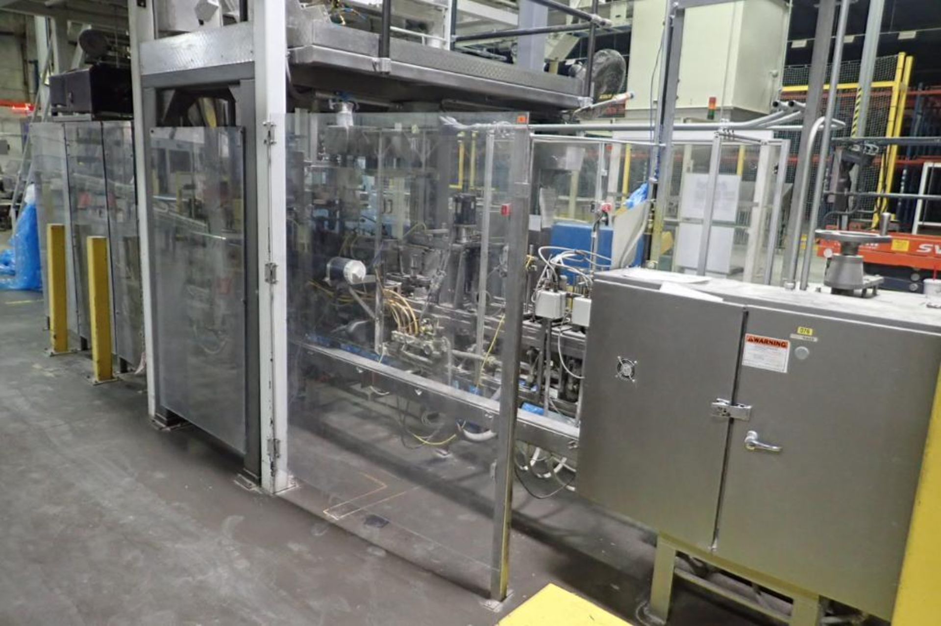 Bartelt horizontal bag former with filling sections, Allen-Bradley panelview plus 700, possible SN 7