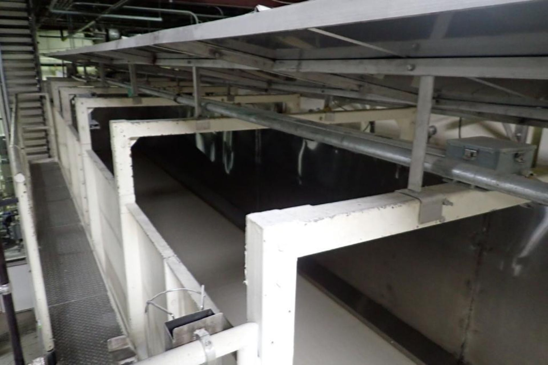 Belt conveyor, 40 ft. long x 77 in. wide x 60 in. tall, SS sides, mild steel frame, delumper. **Rigg - Image 10 of 15