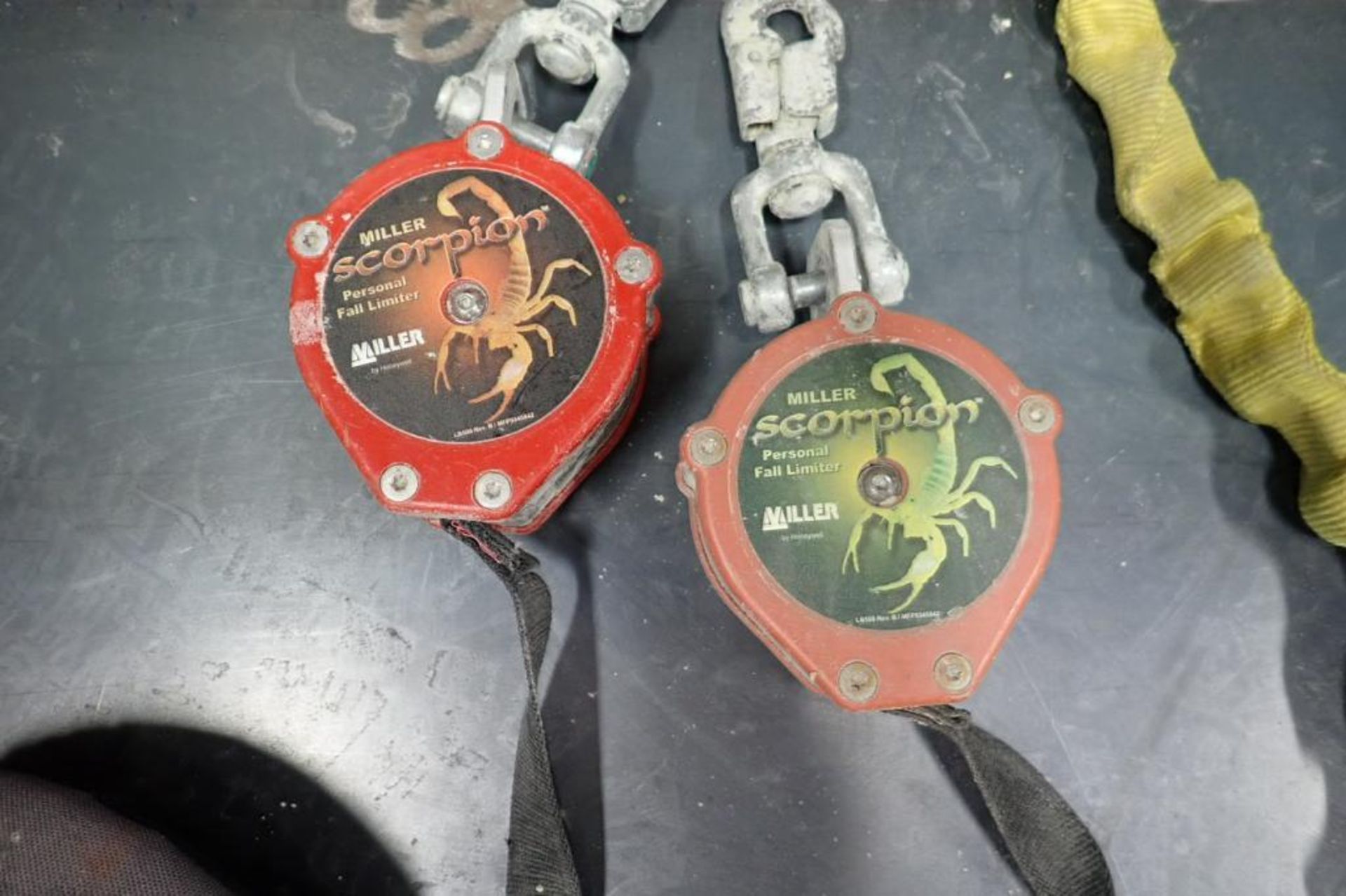 Assorted fall protection, harnesses, lanyards, retractable lanyards. **Rigging Fee: $15** (Located i - Image 4 of 4