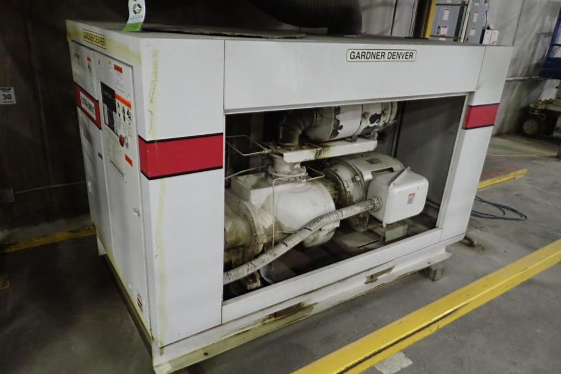 Gardner Denver 100 hp rotary screw air compressor, air cooled, Model EBP99J, SN 194201, 125 cfm. **R