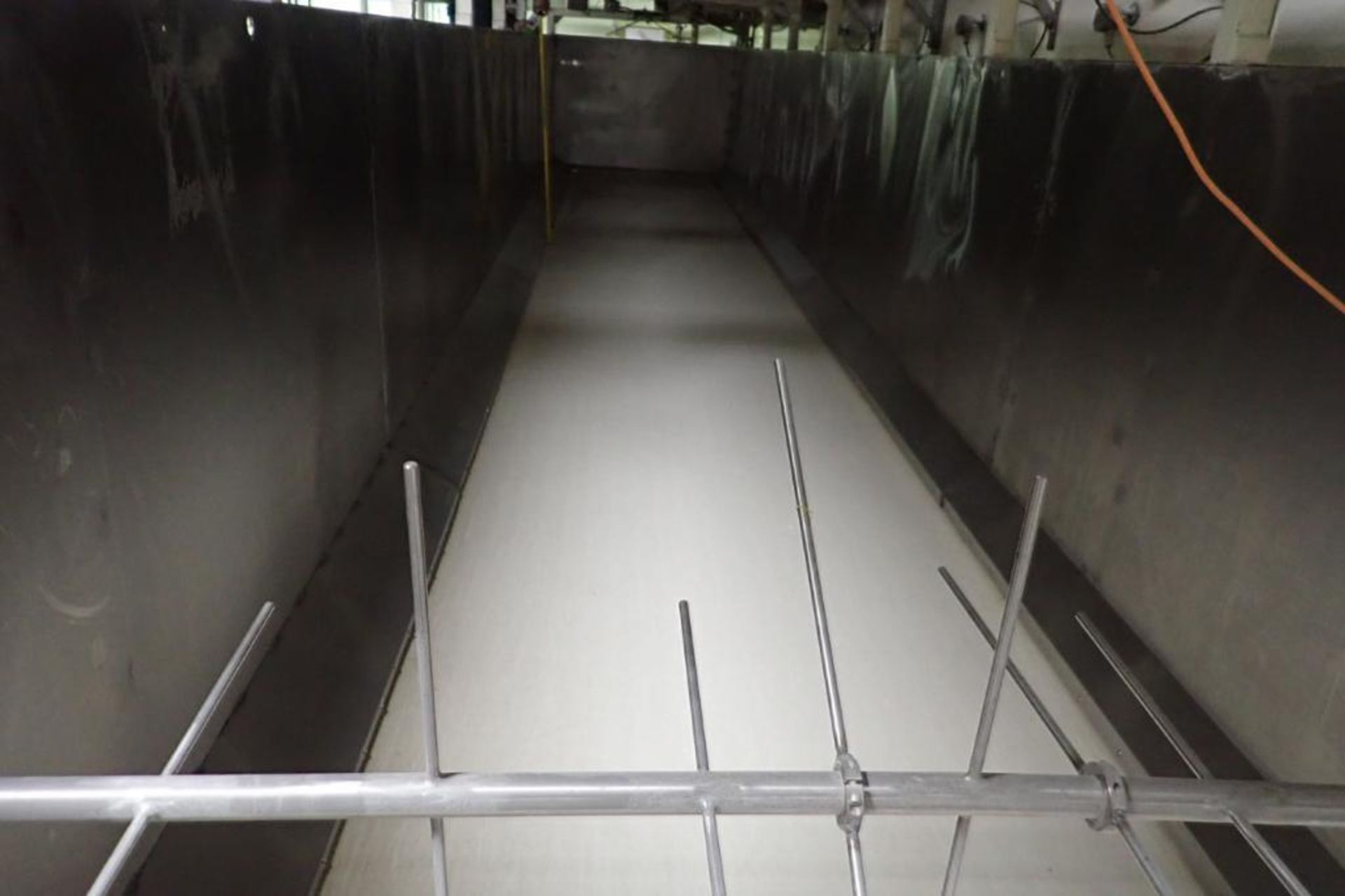 Belt conveyor, 40 ft. long x 77 in. wide x 60 in. tall, SS sides, mild steel frame, delumper. **Rigg - Image 3 of 15