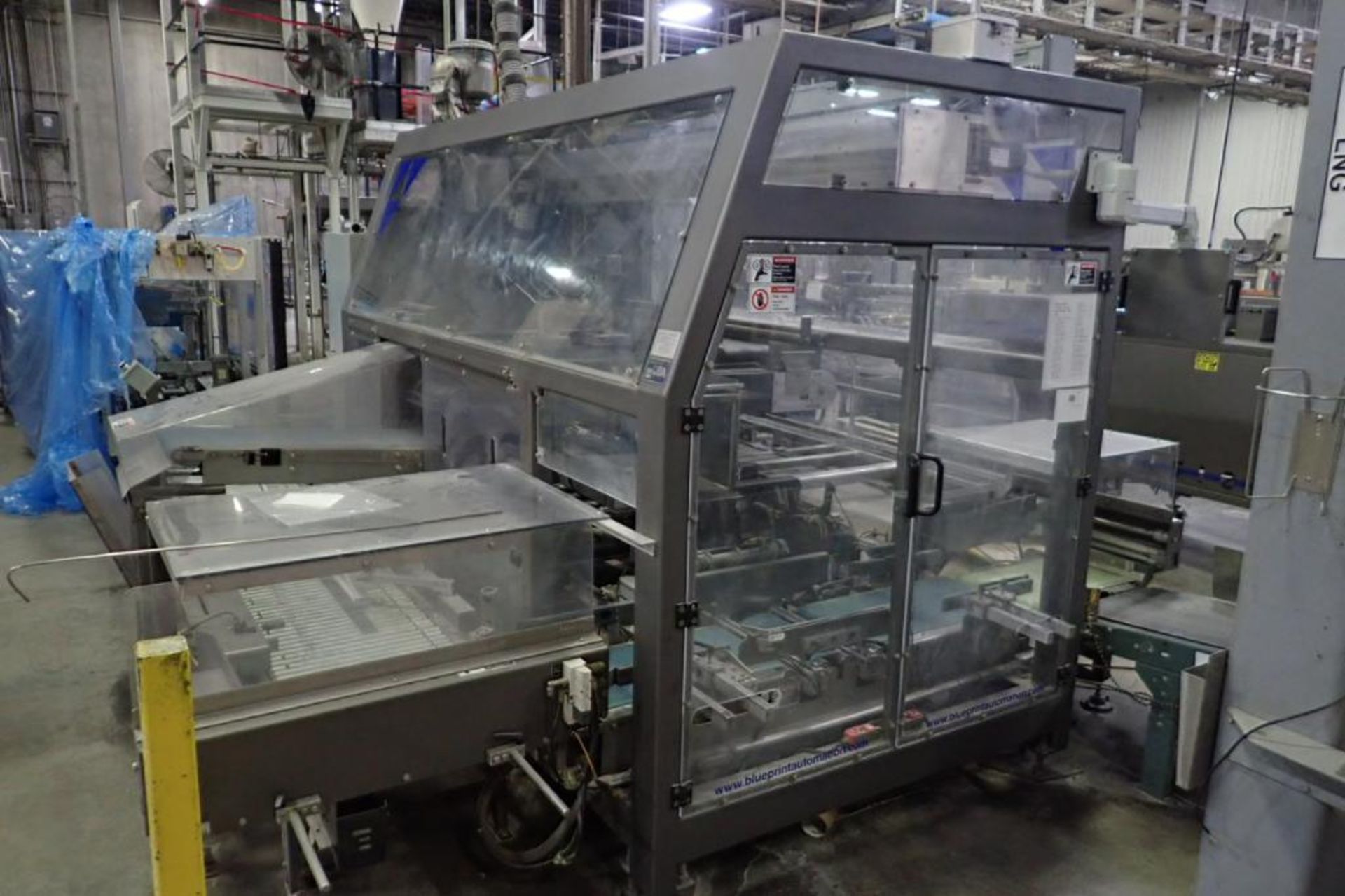 Blue Print Automation case erector / case packer / pouch loader, Allen-Bradley panelview plus 700 to - Image 8 of 15