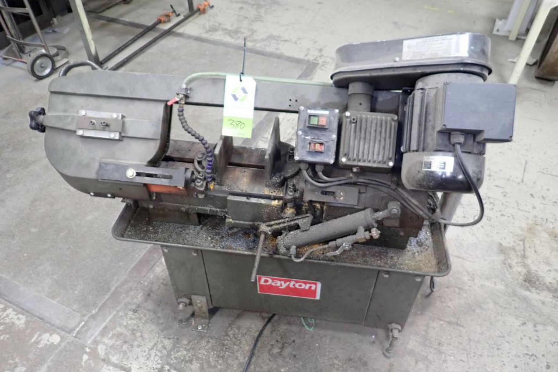 Dayton horizontal metal band saw with oiler, 7 in. x 12 in., 110 volt,. **Rigging Fee: $200** (Locat