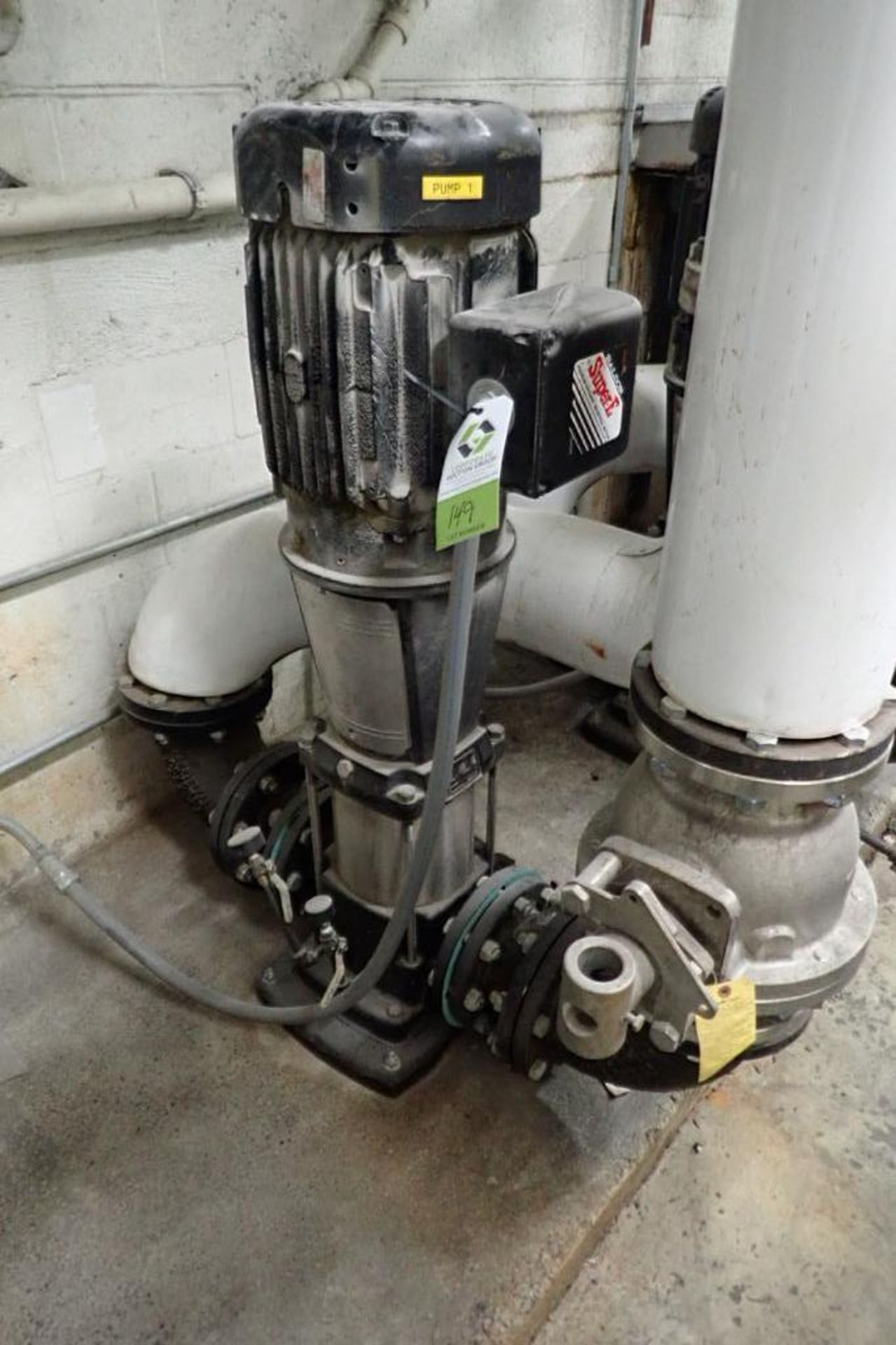 Grundfos 25 hp boiler water pump. **Rigging Fee: $200** (Located in Brooklyn Park, MN.)