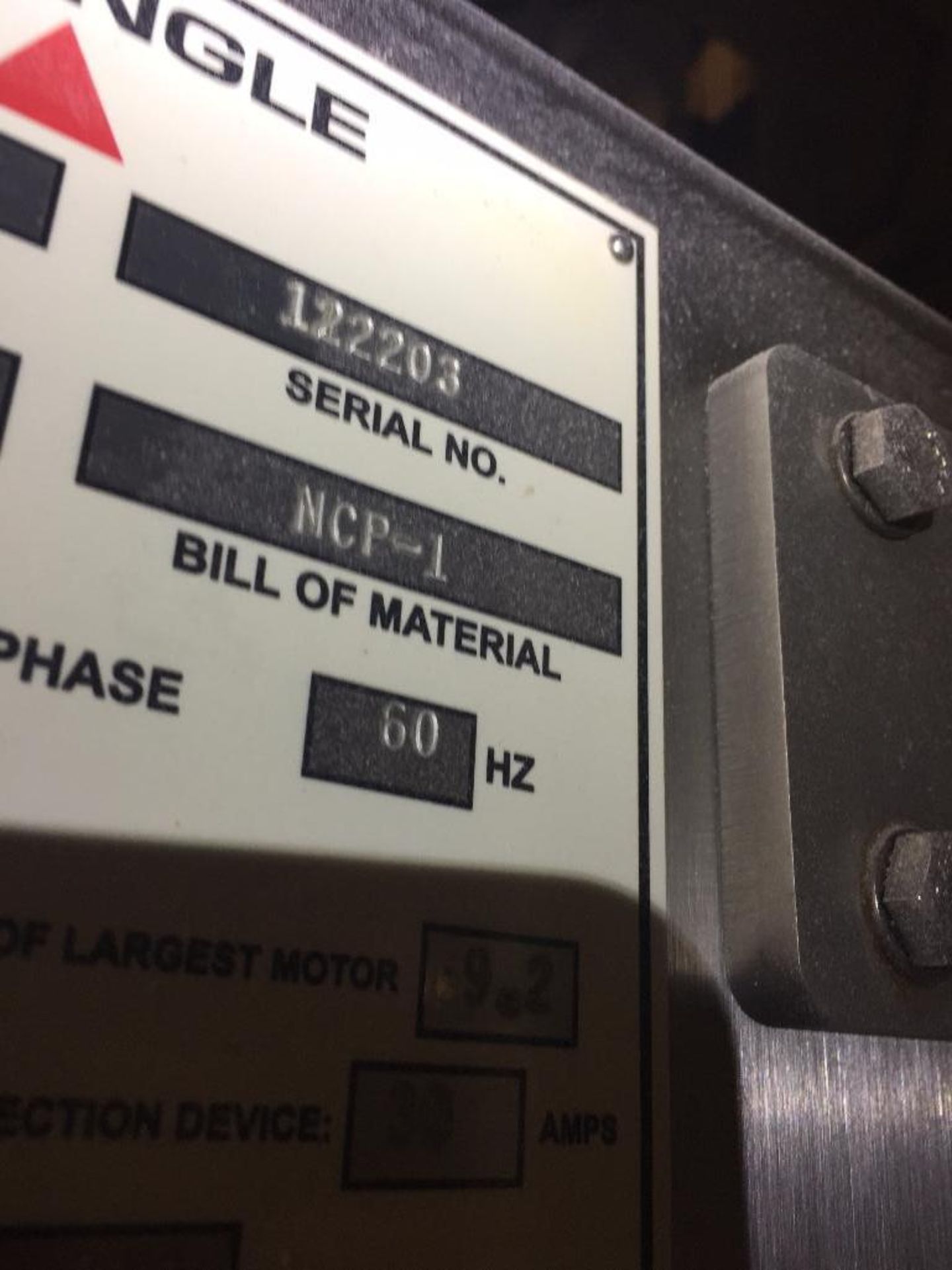 Triangle vertical form/fill/seal, model XYS08C, s/n 122203, smart date coder, continuous vertical se - Image 6 of 11