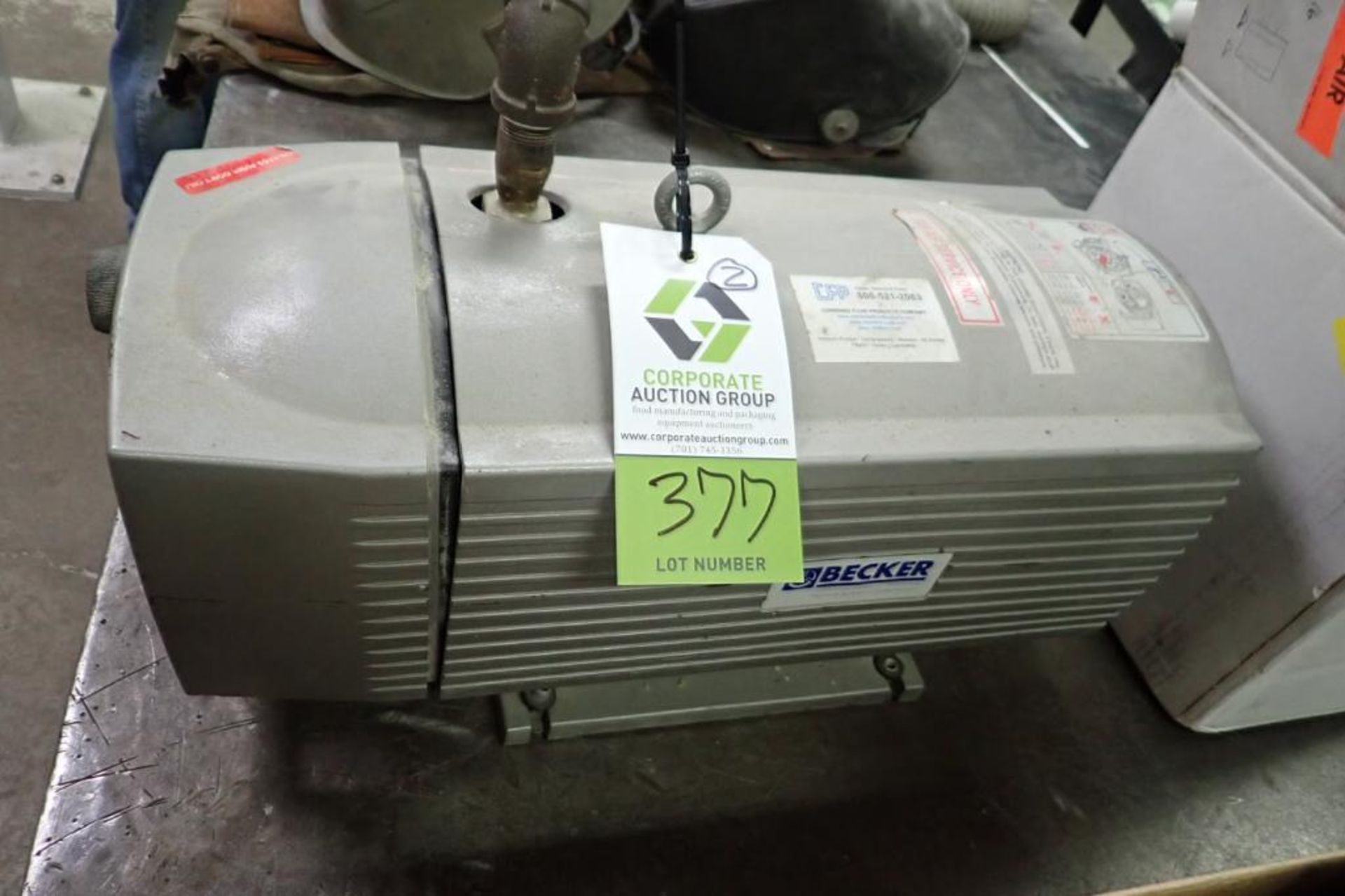 Becker vacuum pump, gearbox. **Rigging Fee: $25** (Located in Brooklyn Park, MN.) - Image 4 of 7