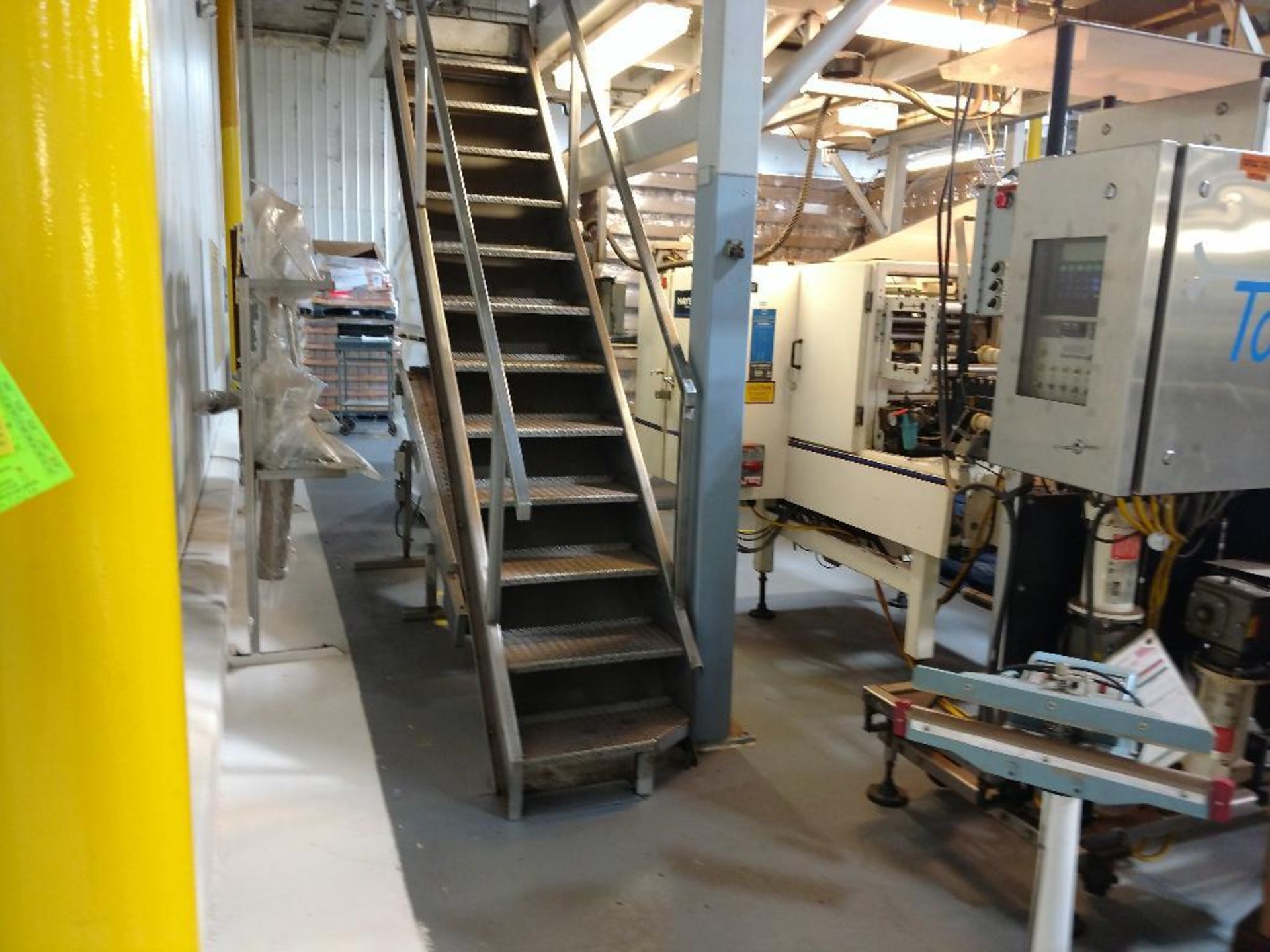 Mild steel mezzanine, 10 ft. long x 10 ft. wide x 10 ft. tall with steps, welded. **Rigging Fee: $50 - Image 2 of 3