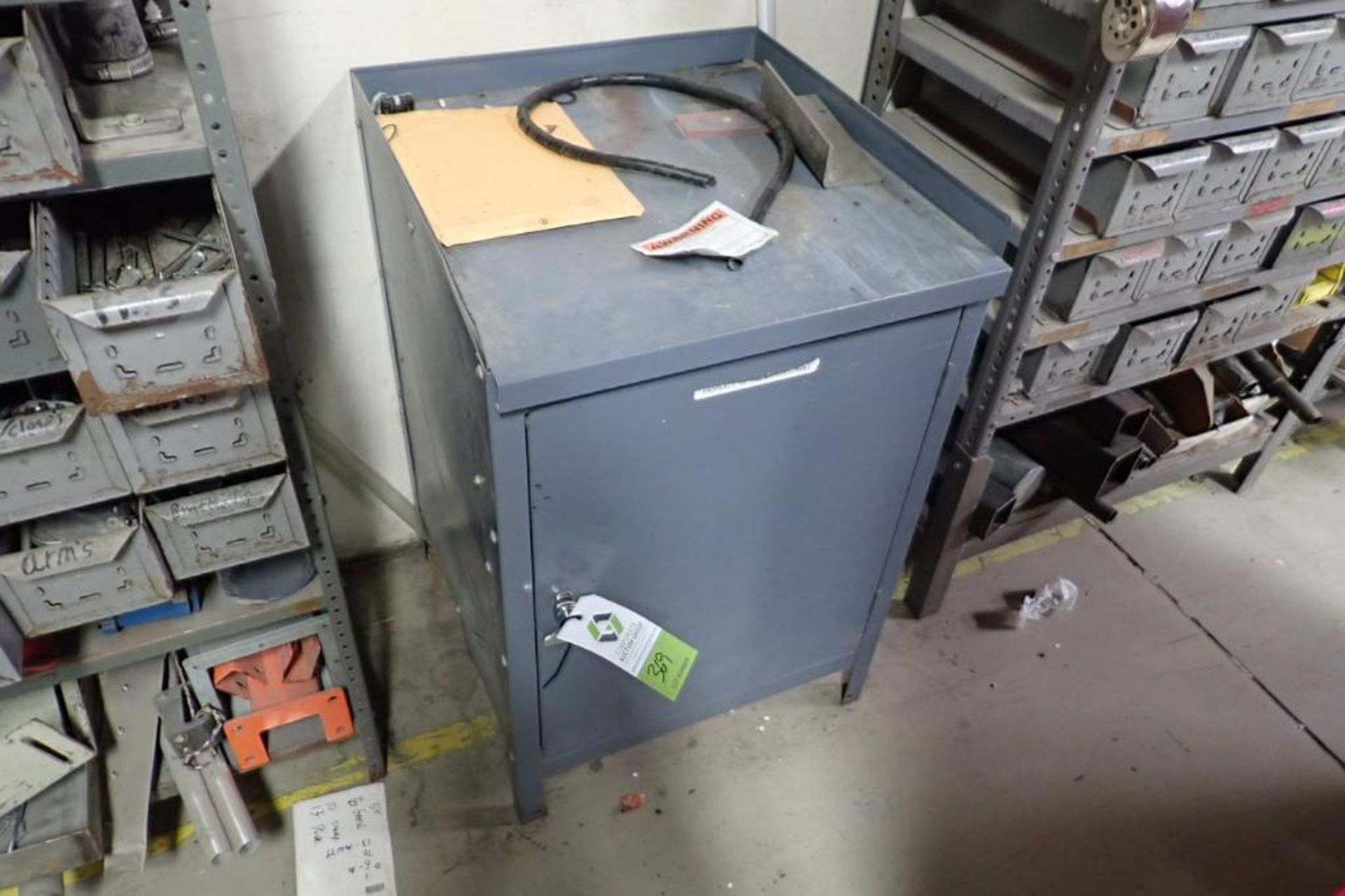 Single door cabinet, 24 in. x 24 in. x 35 in. tall. **Rigging Fee: $25** (Located in Brooklyn Park,
