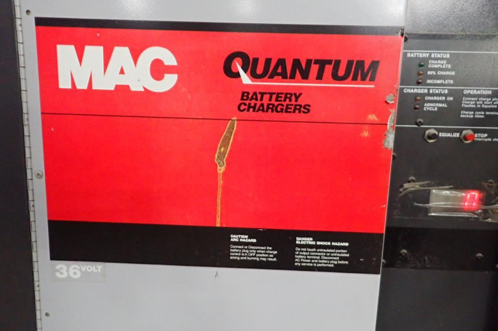 Mac Quantum 36 volt battery charger, Model 18Q875C2D, with filter. **Rigging Fee: $125** (Located in - Image 5 of 5
