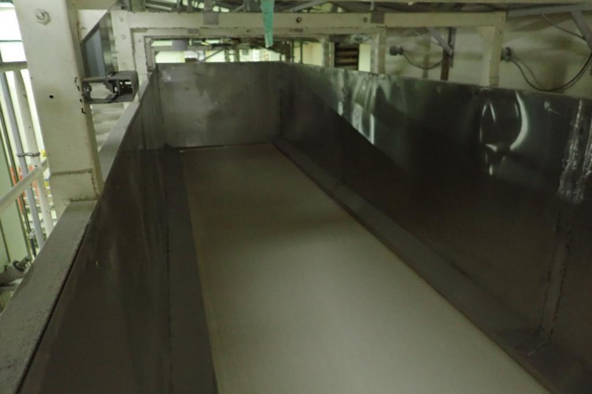 Belt conveyor, 40 ft. long x 77 in. wide x 60 in. tall, SS sides, mild steel frame, delumper. **Rigg - Image 12 of 15