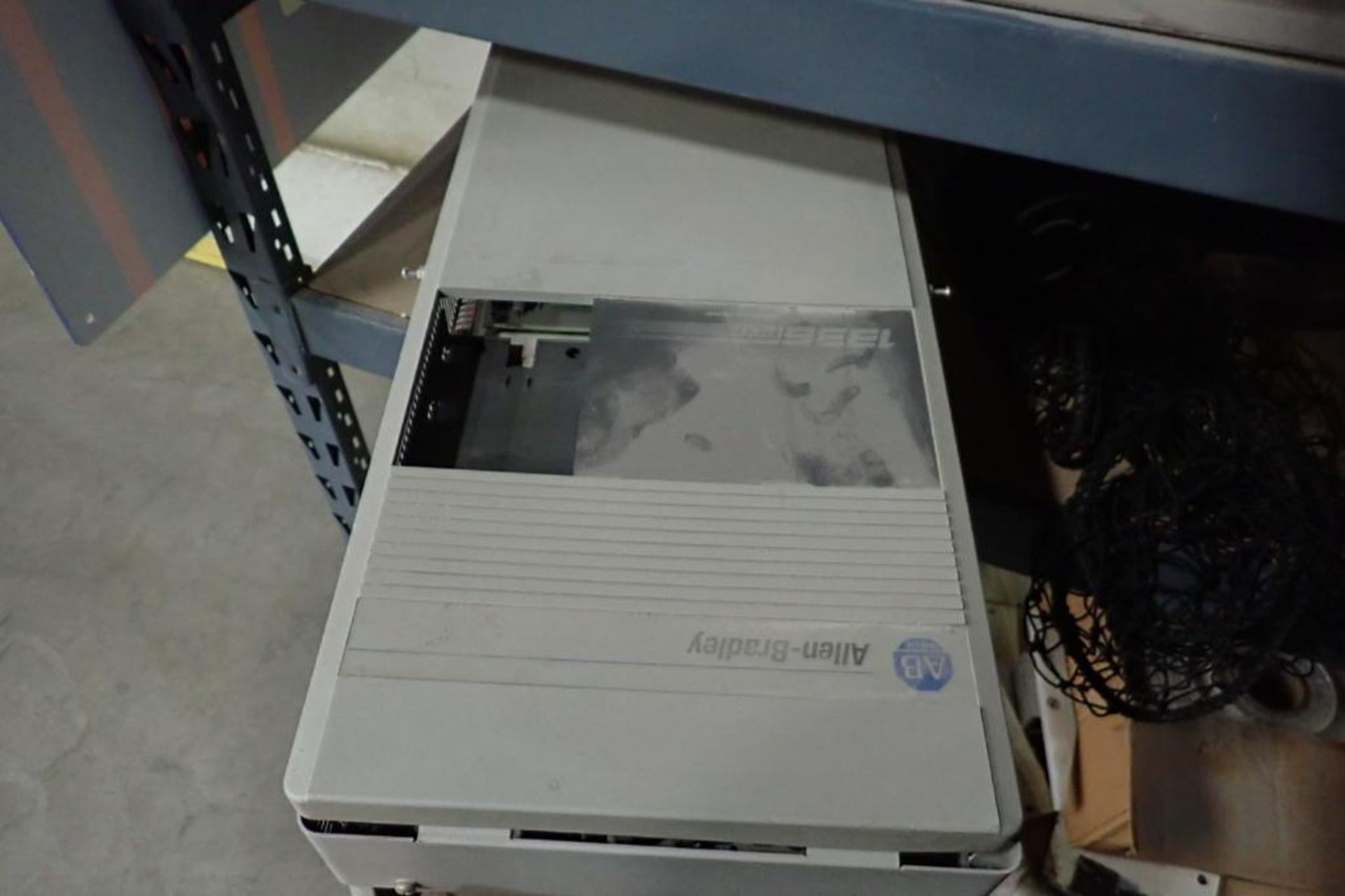 (6) sections of shelving and contents, Allen Bradley 1336 vfd,. **Rigging Fee: $300** (Located in Br - Image 5 of 9