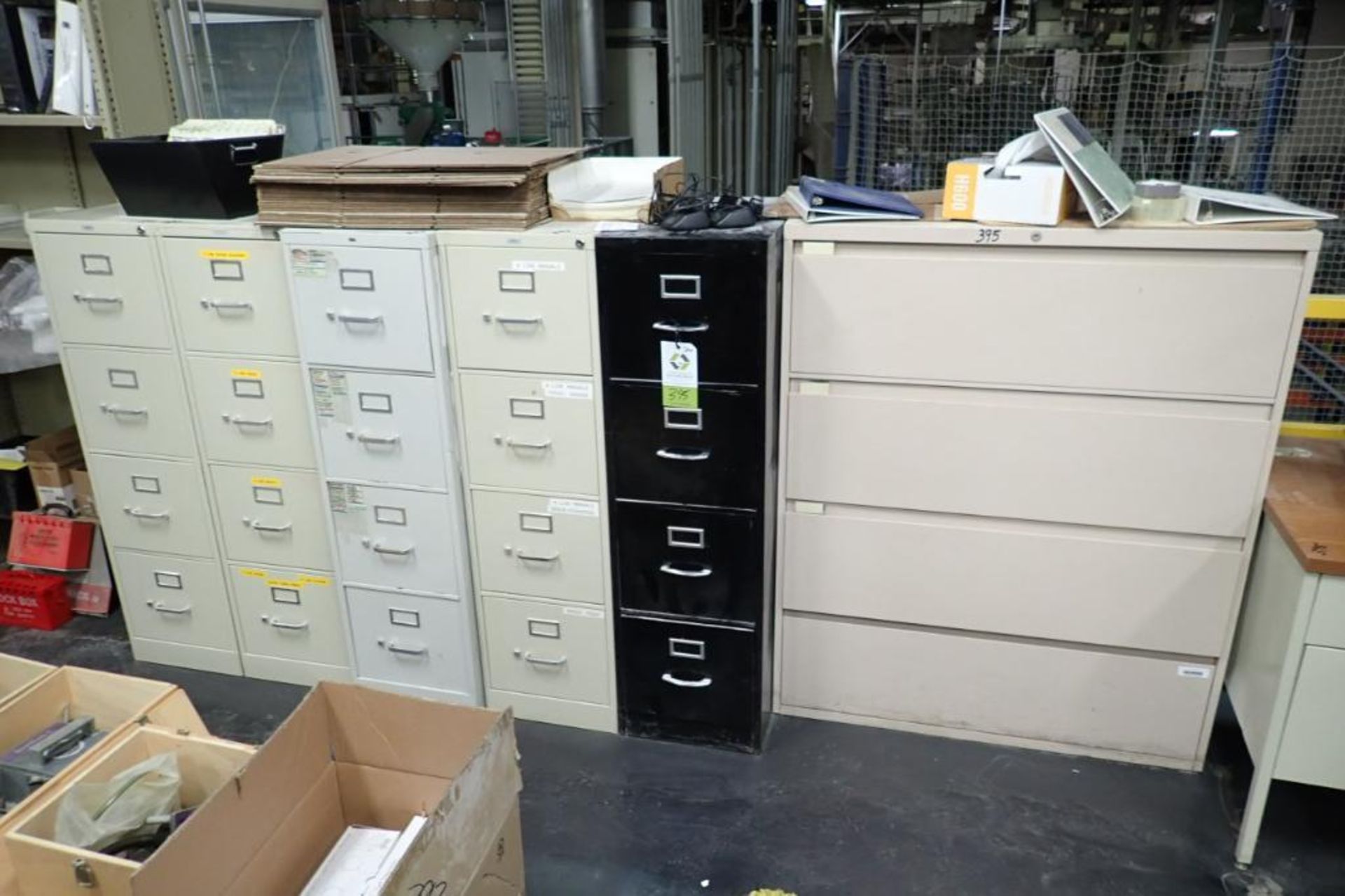 (6) filing cabinets, desk. **Rigging Fee: $150** (Located in Brooklyn Park, MN.)