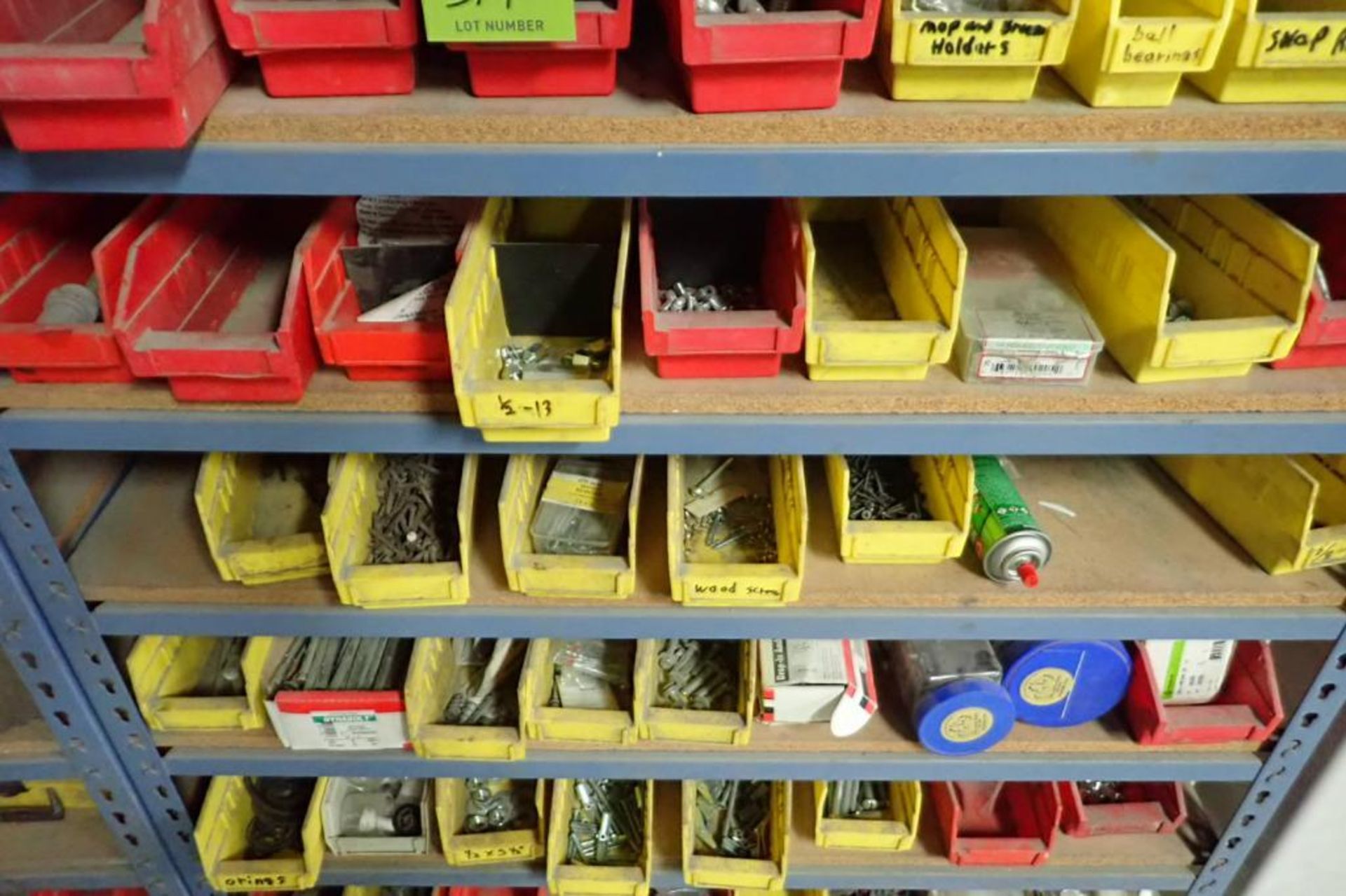 Contents of 2 sections of shelves, air line, tubing, air fittings. **Rigging Fee: $50** (Located in - Image 3 of 9