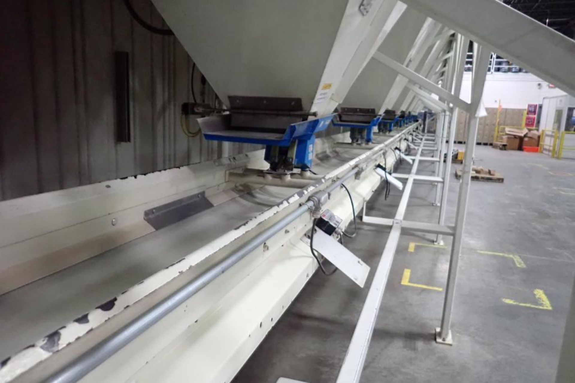 Activator belt conveyor under north bins, 60 ft. long x 18 in. wide, motor and drive. (CB43). **Rigg - Image 4 of 9
