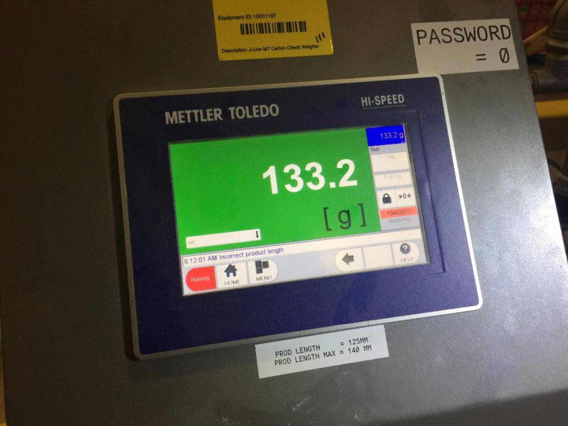 Mettler Toledo high speed check weigher, s/n 12005211. **Rigging Fee: $250 ** (Located in Kenosha, W - Image 4 of 6
