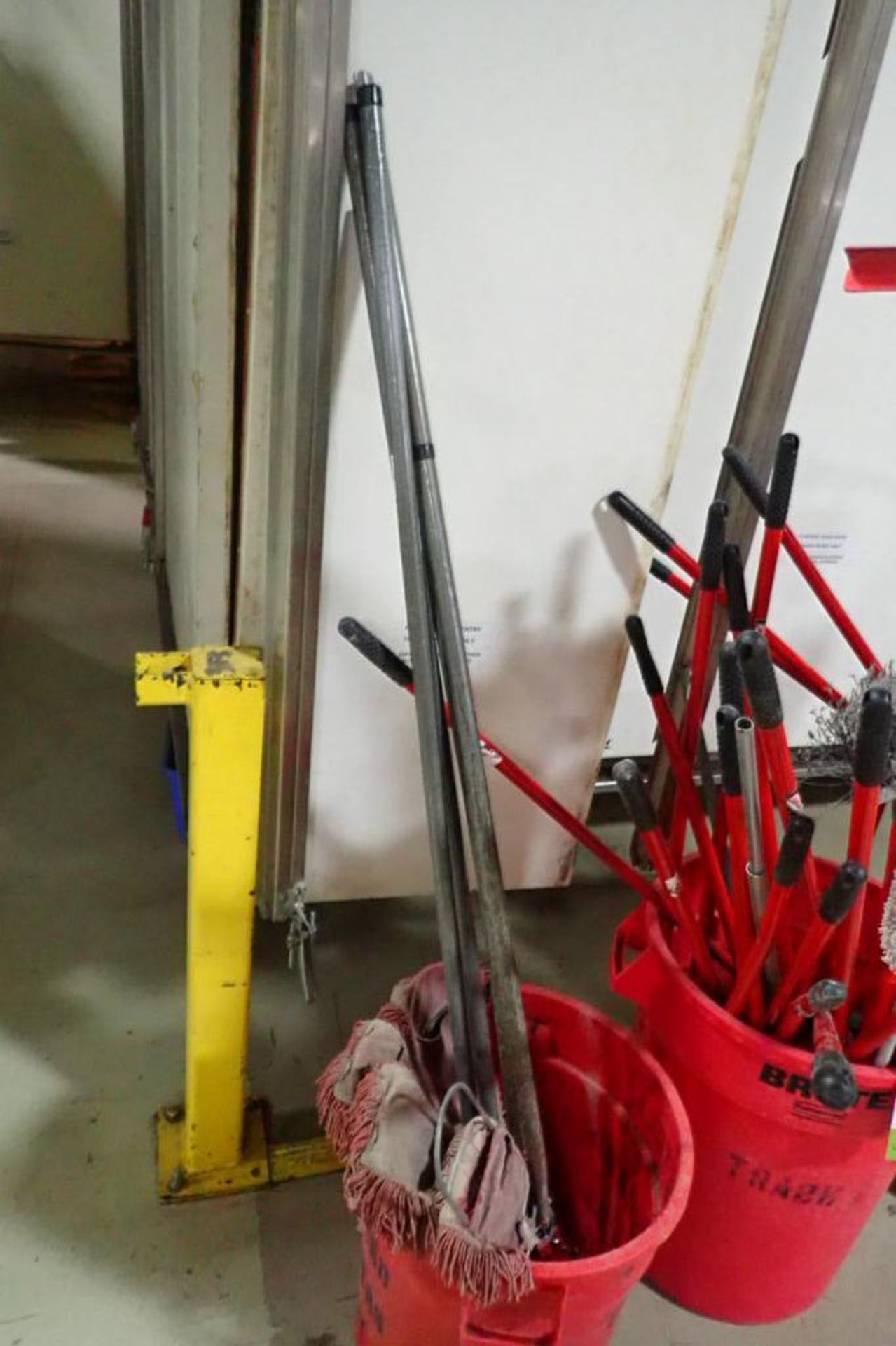 Assorted sanitation equipment, brooms, shovels, dust pans, mops. **Rigging Fee: $50** (Located in Br - Image 4 of 4