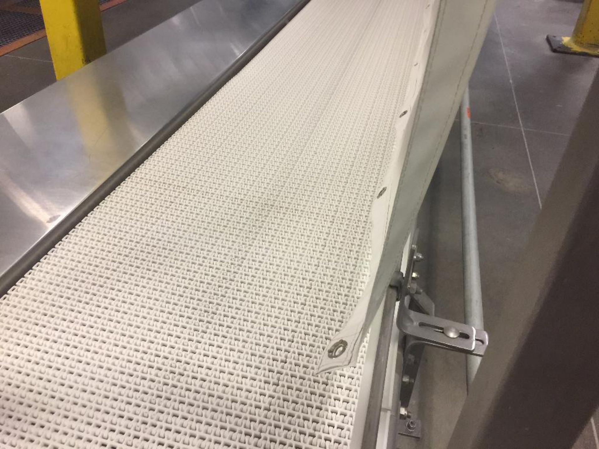SS pack of conveyor, 18 ft. x 16 in. overall, 3 levels, top is gravity empty box conveyor, middle is - Image 3 of 3