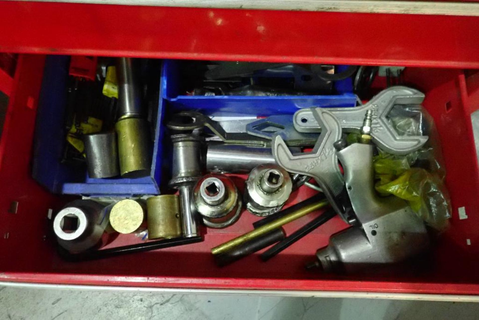 (2) tool chests with contents, wrenches, sockets, drill bits screw drivers, air tools, hammers, plie - Image 14 of 31