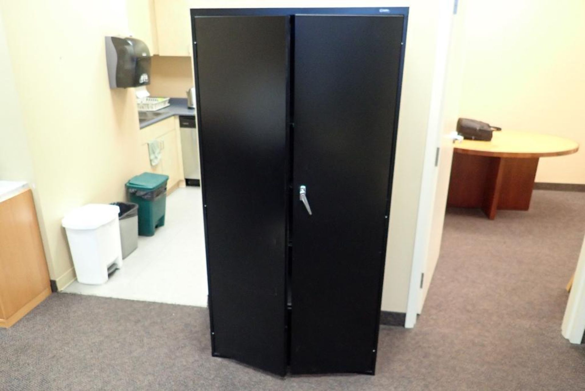 Contents of conference room, conference table, couch, chairs, mini fridge. **Rigging Fee: $400** (Lo - Image 8 of 8