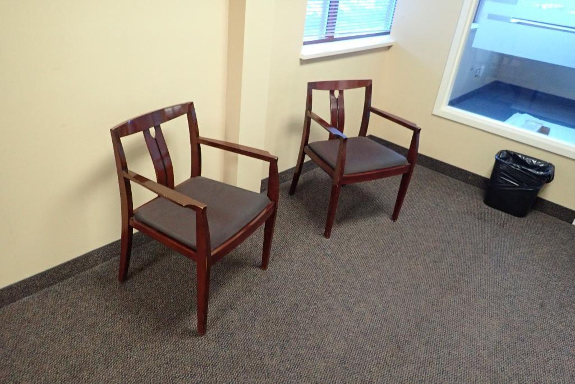 Contents of conference room, conference table, couch, chairs, mini fridge. **Rigging Fee: $400** (Lo - Image 2 of 8