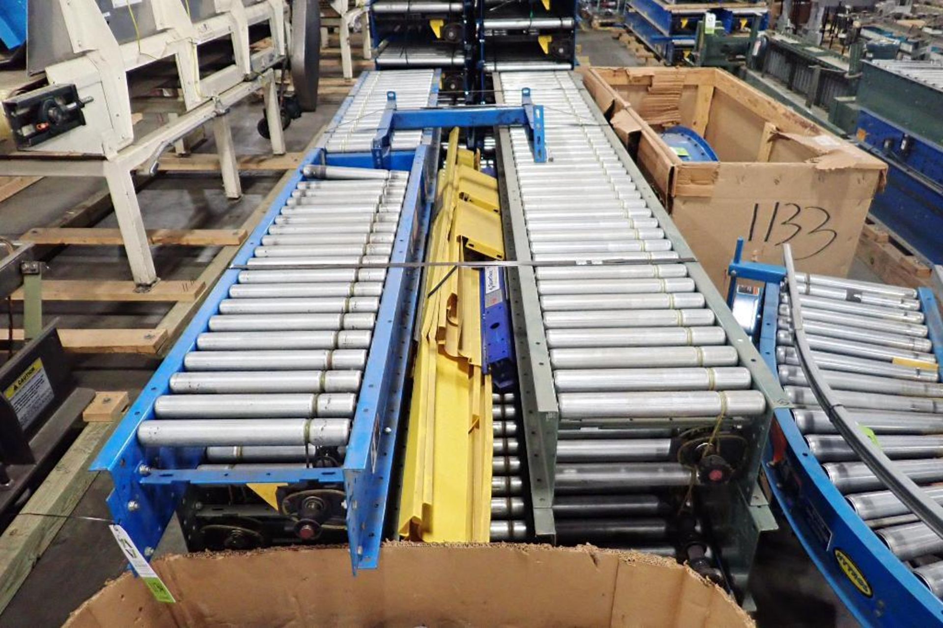 Skid of Hytrol powered roller conveyor (6) sections, approx. 60 ft, 15 in. wide, box of extra Hytrol - Image 6 of 8