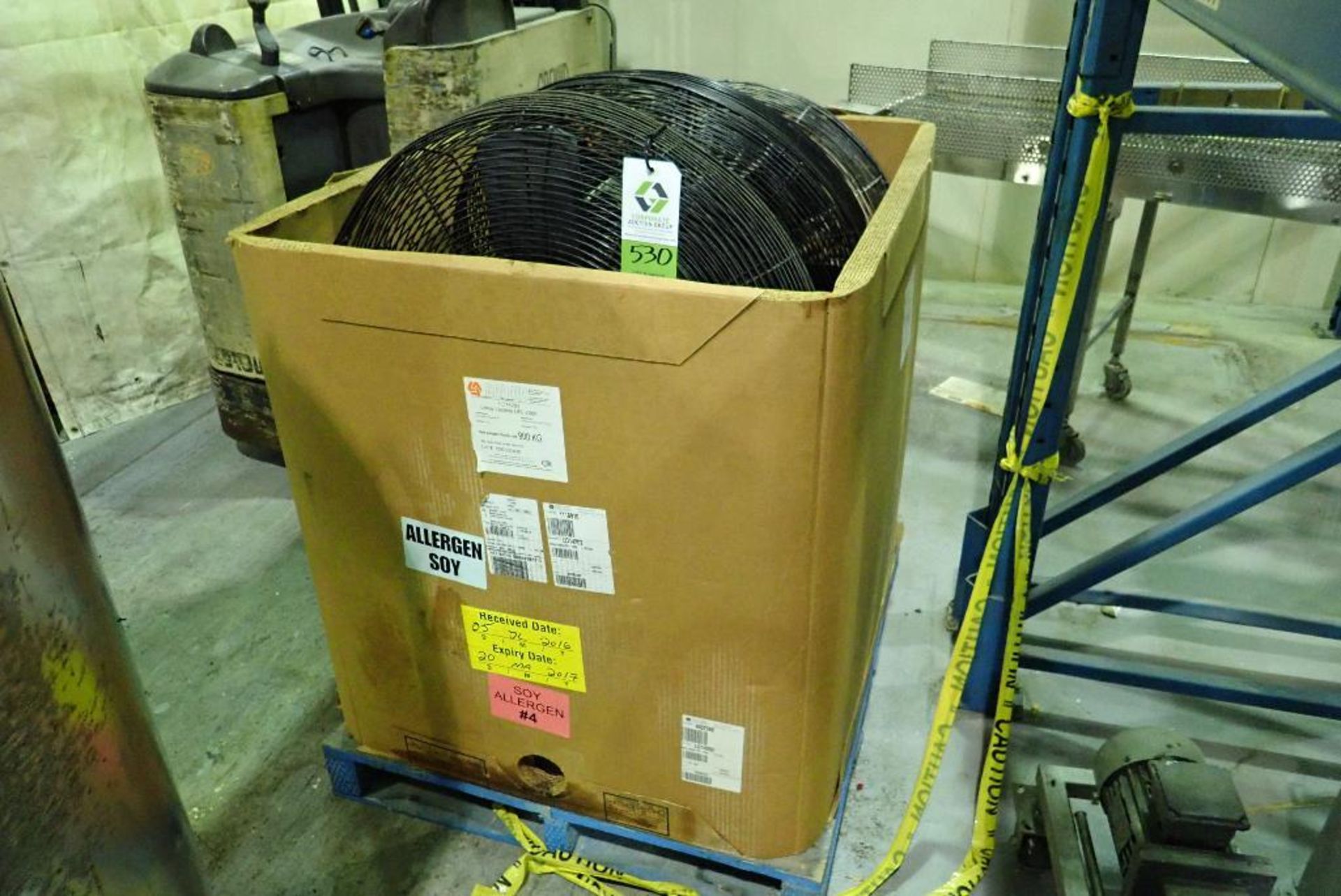 Skid of (6) 32 in. dia floor fans. **Rigging Fee: $25** (Located in Delta, BC Canada.)