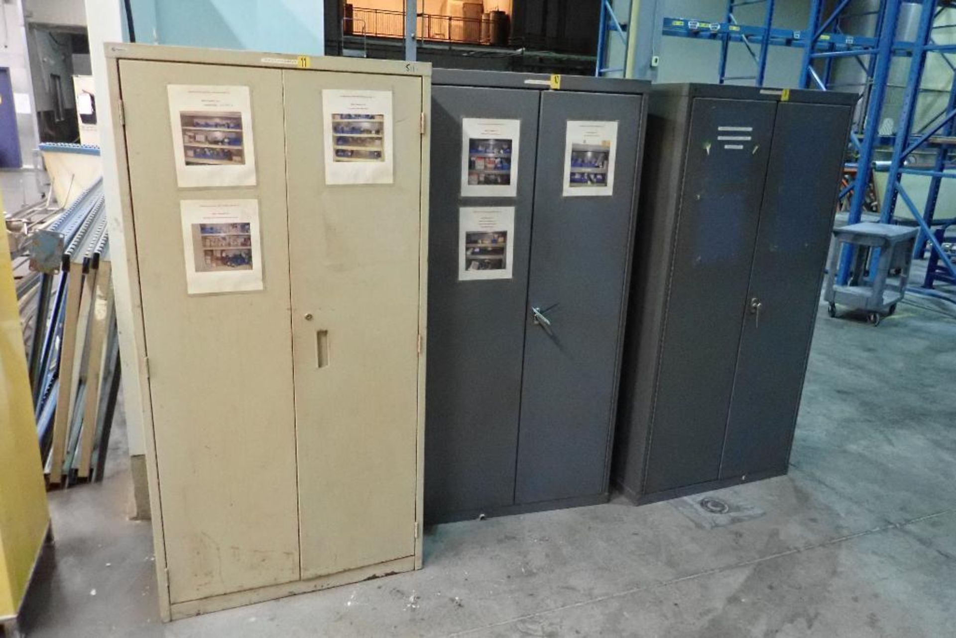 (4) mild steel 2-door cabinets and contents. **Rigging Fee: $150** (Located in Delta, BC Canada.)
