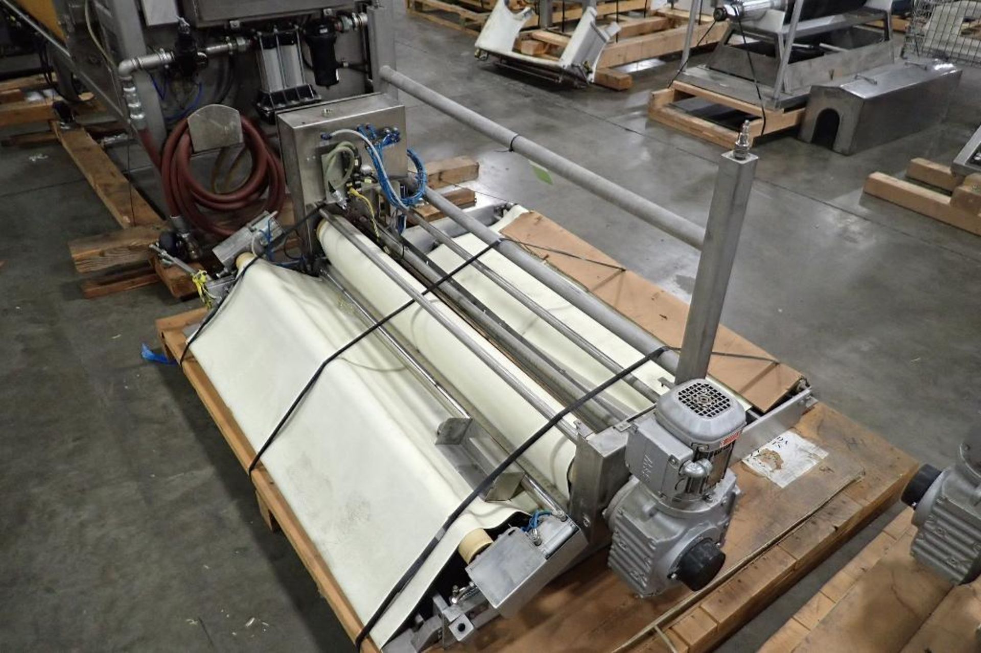 2011 Sollich transfer conveyor, 56 in. long x 51 in. wide, SS frame, motor and drive. **Rigging Fee: - Image 3 of 8