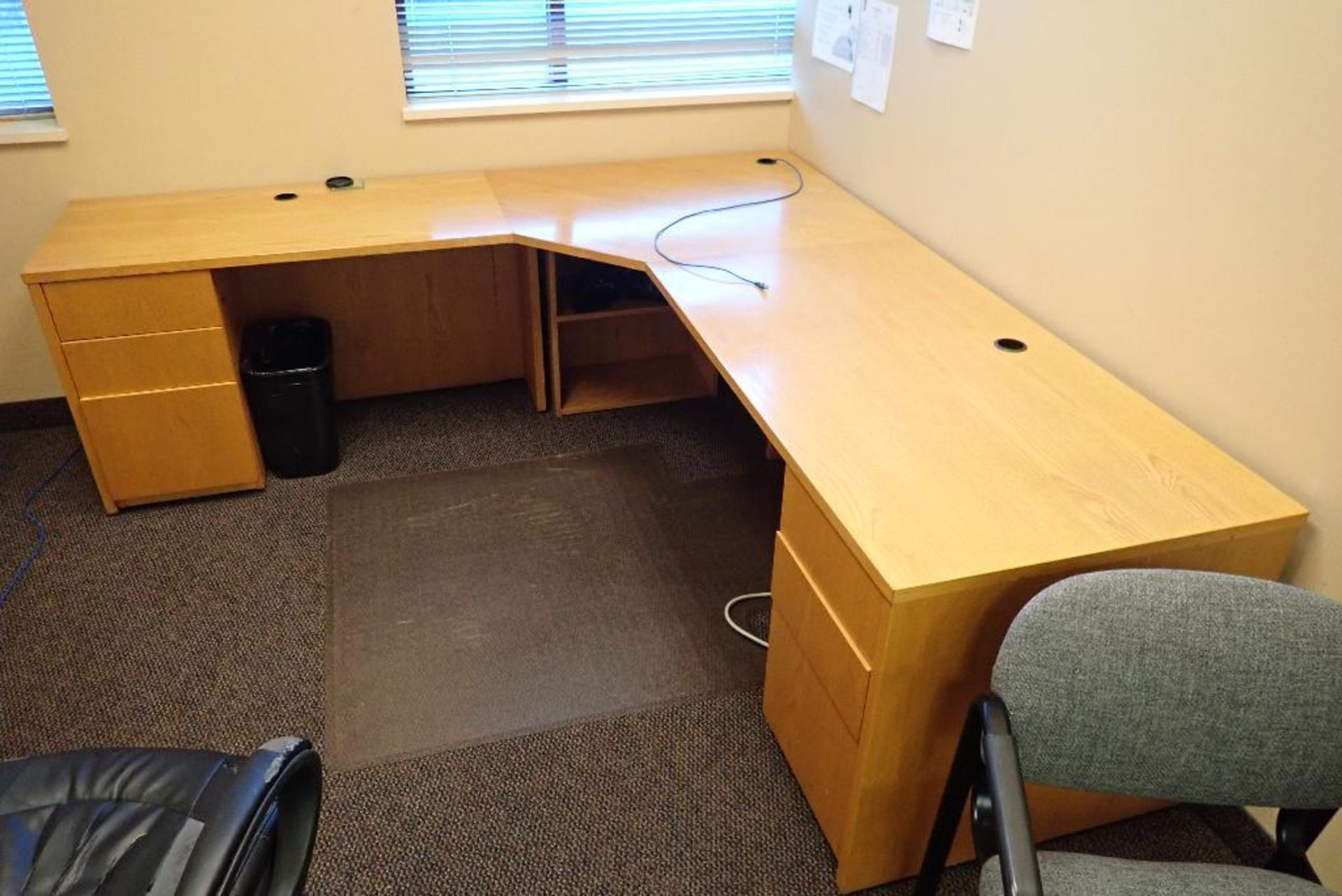 Contents of office, desk, chairs, map. **Rigging Fee: $100** (Located in Delta, BC Canada.) - Image 2 of 2