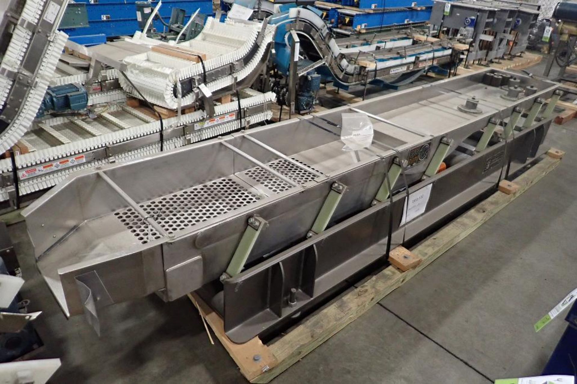 2011 Triple S Dynamics vibratory feeder/scalper, Model RLEB-24, SN C-2010-21, 160 in. long x 24 in.