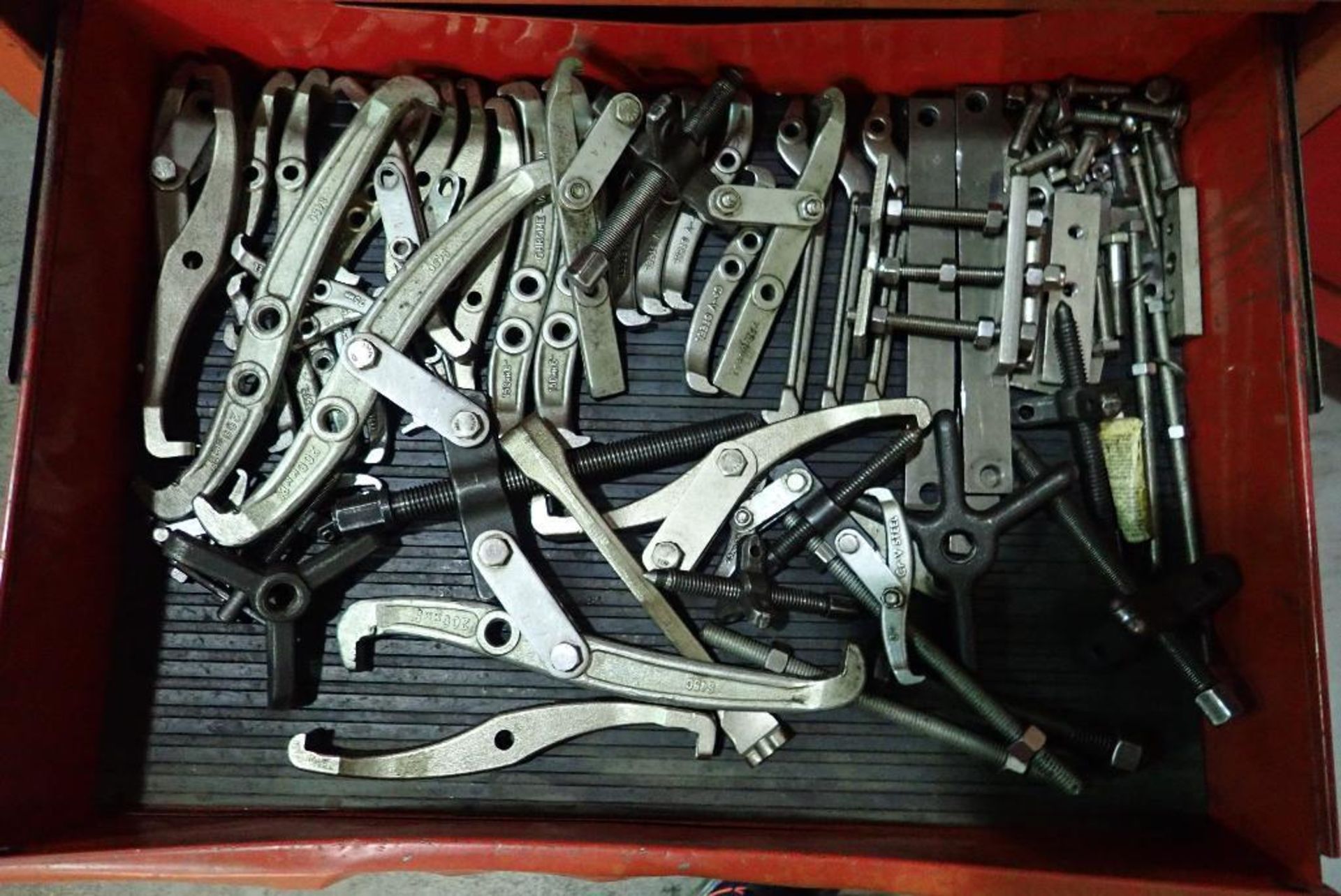 (2) tool chests with contents, wrenches, sockets, drill bits screw drivers, air tools, hammers, plie - Image 29 of 31