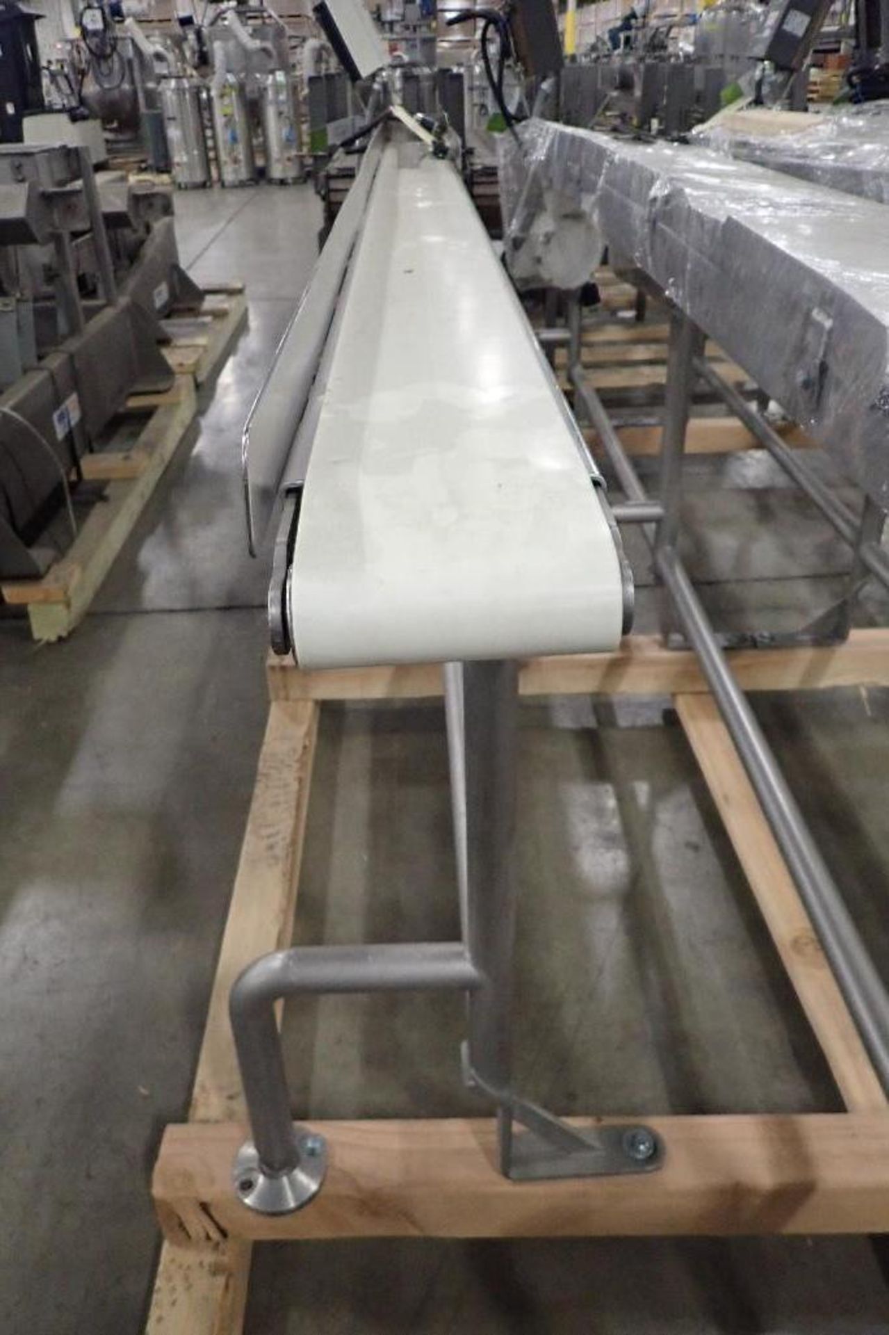 Kofab belt conveyor, 115 in. long x 6 in. wide x 32 in. tall, SS frame, motor and drive, speed contr - Image 7 of 7